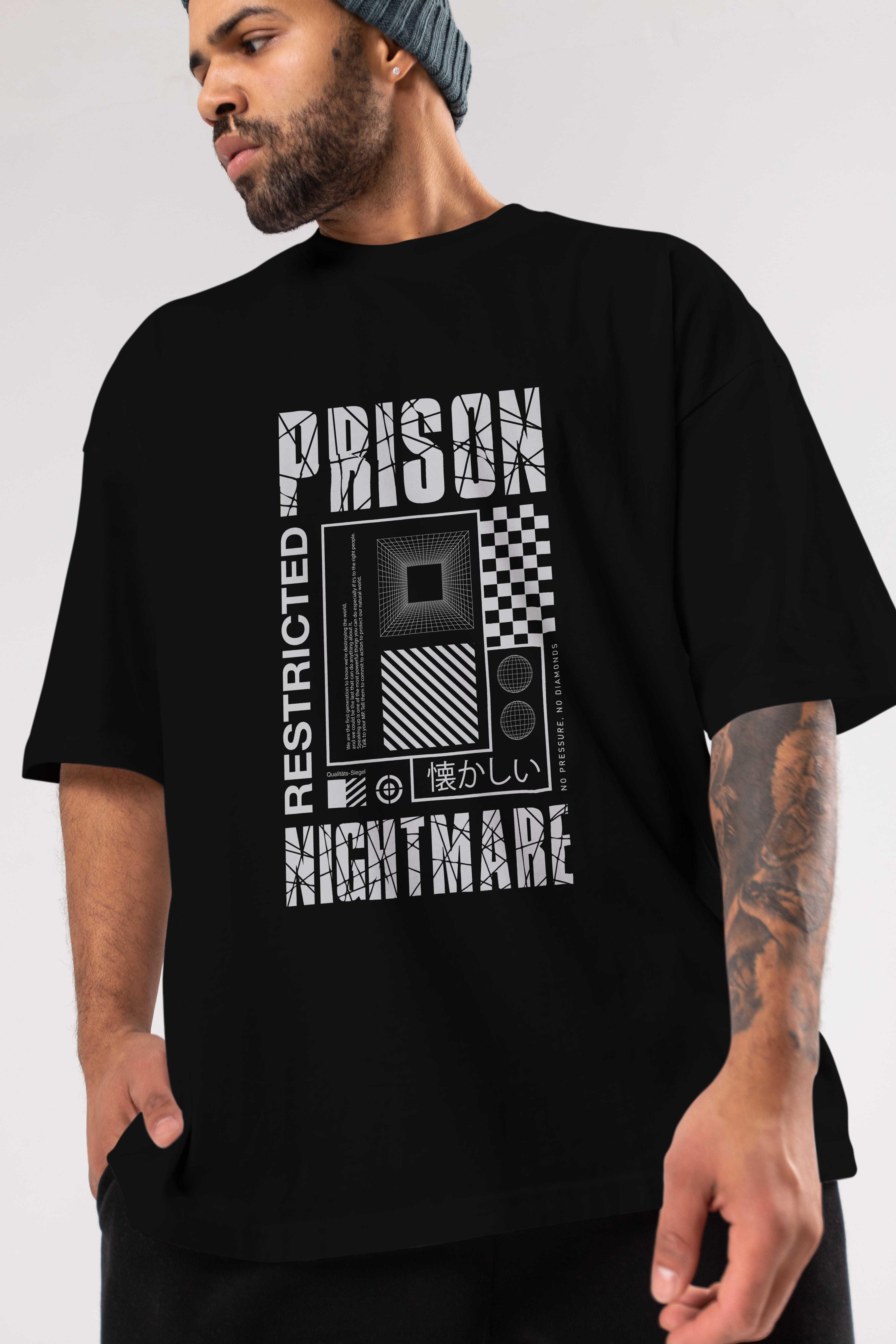 Prison Nightmare Ön Baskılı Oversize t-shirt Erkek Kadın Unisex