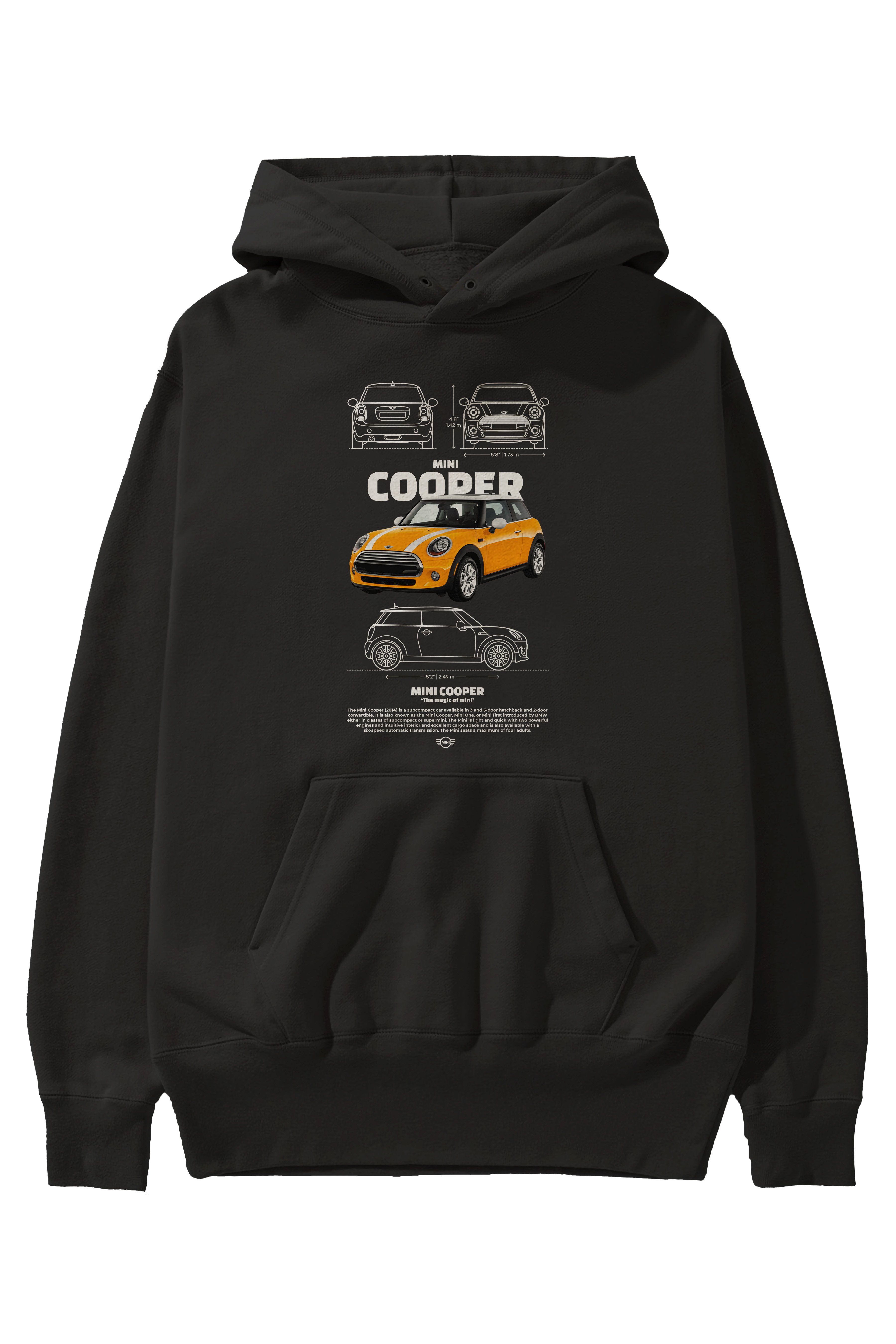 MINI COOPER 1 Ön Baskılı Hoodie Oversize Kapüşonlu Sweatshirt Erkek Kadın Unisex