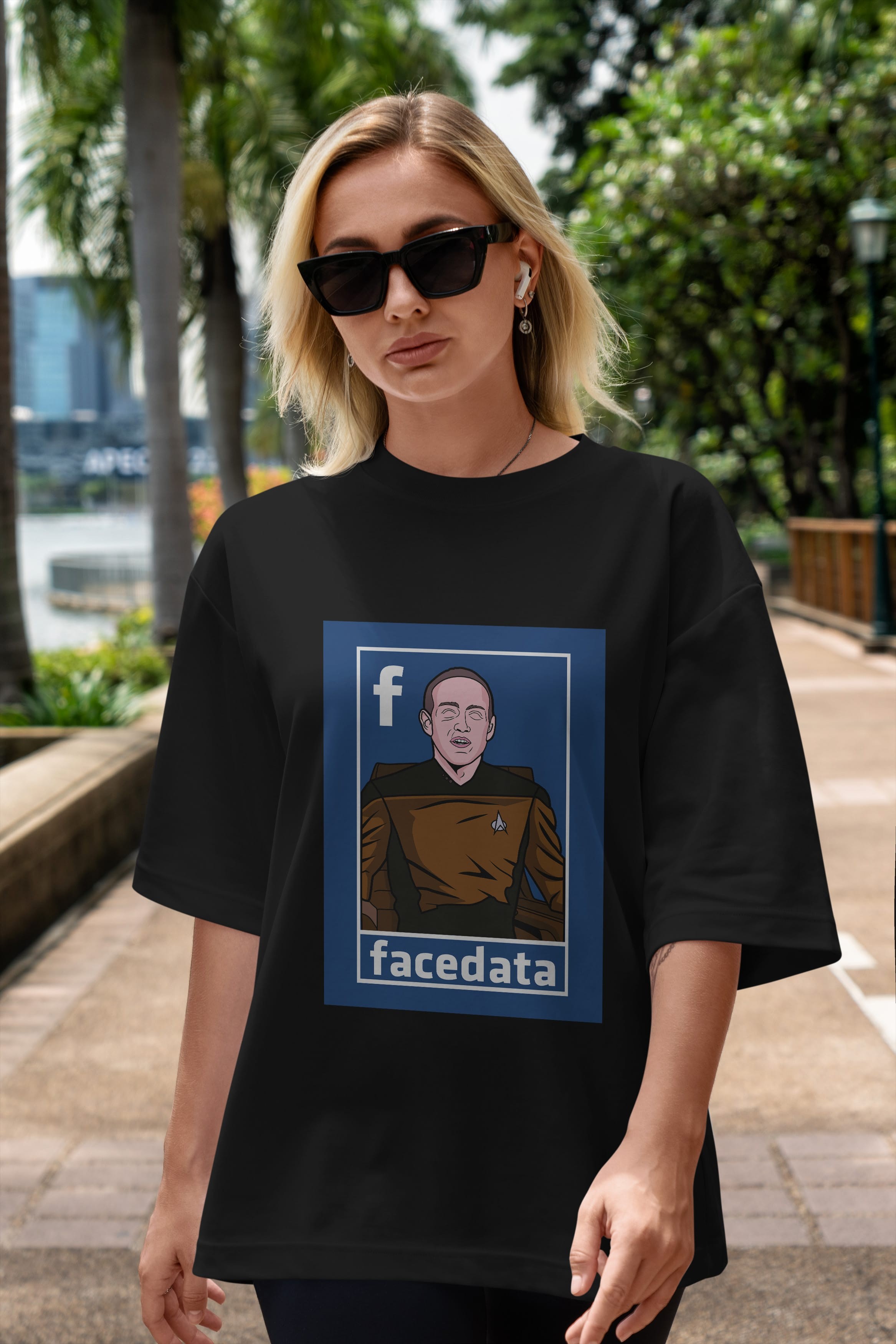 Zukerberg Data Ön Baskılı Oversize t-shirt Erkek Kadın Unisex %100 Pamuk tişort