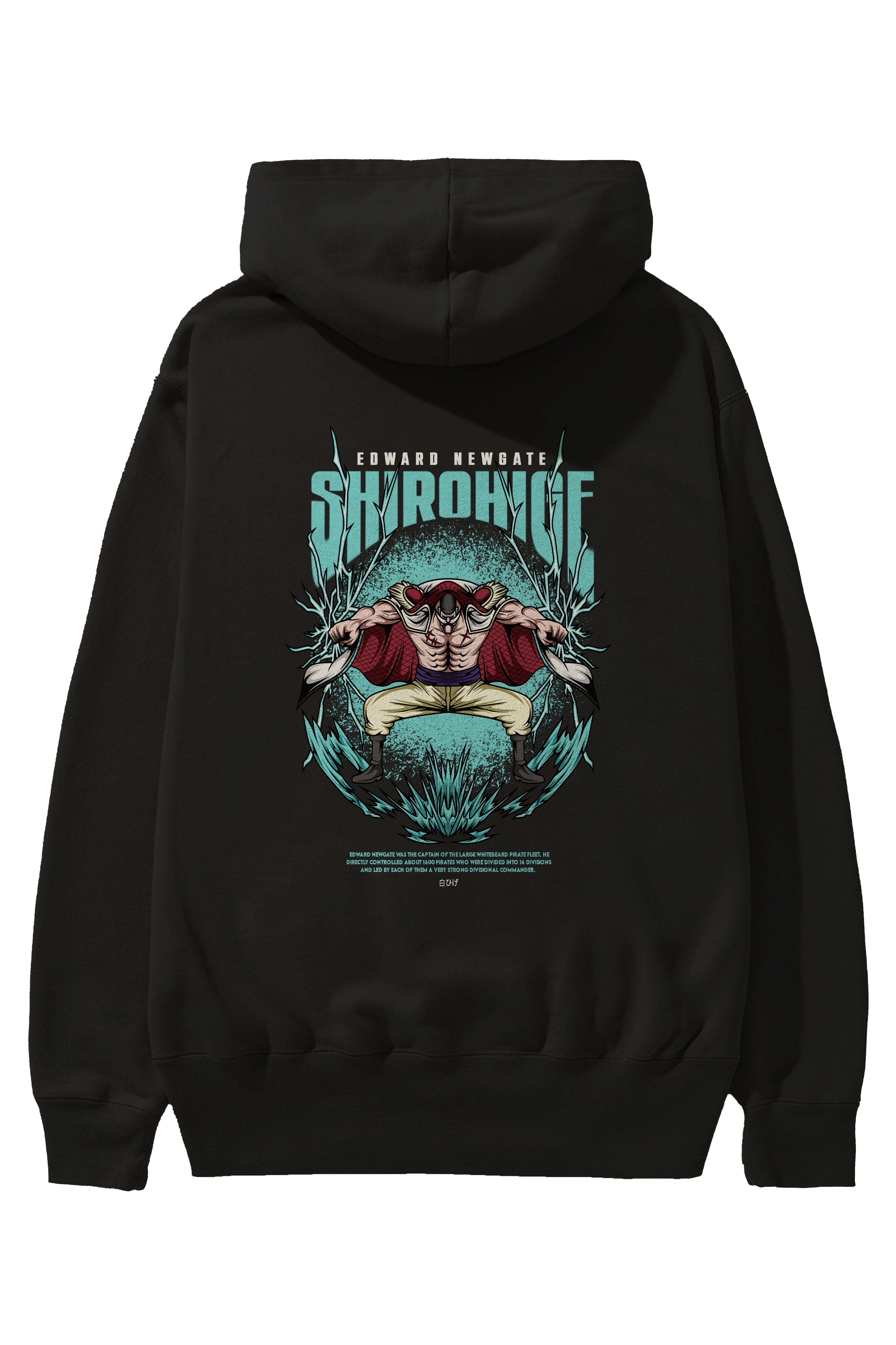 Shirohige Anime Arka Baskılı Hoodie Oversize Kapüşonlu Sweatshirt Erkek Kadın Unisex