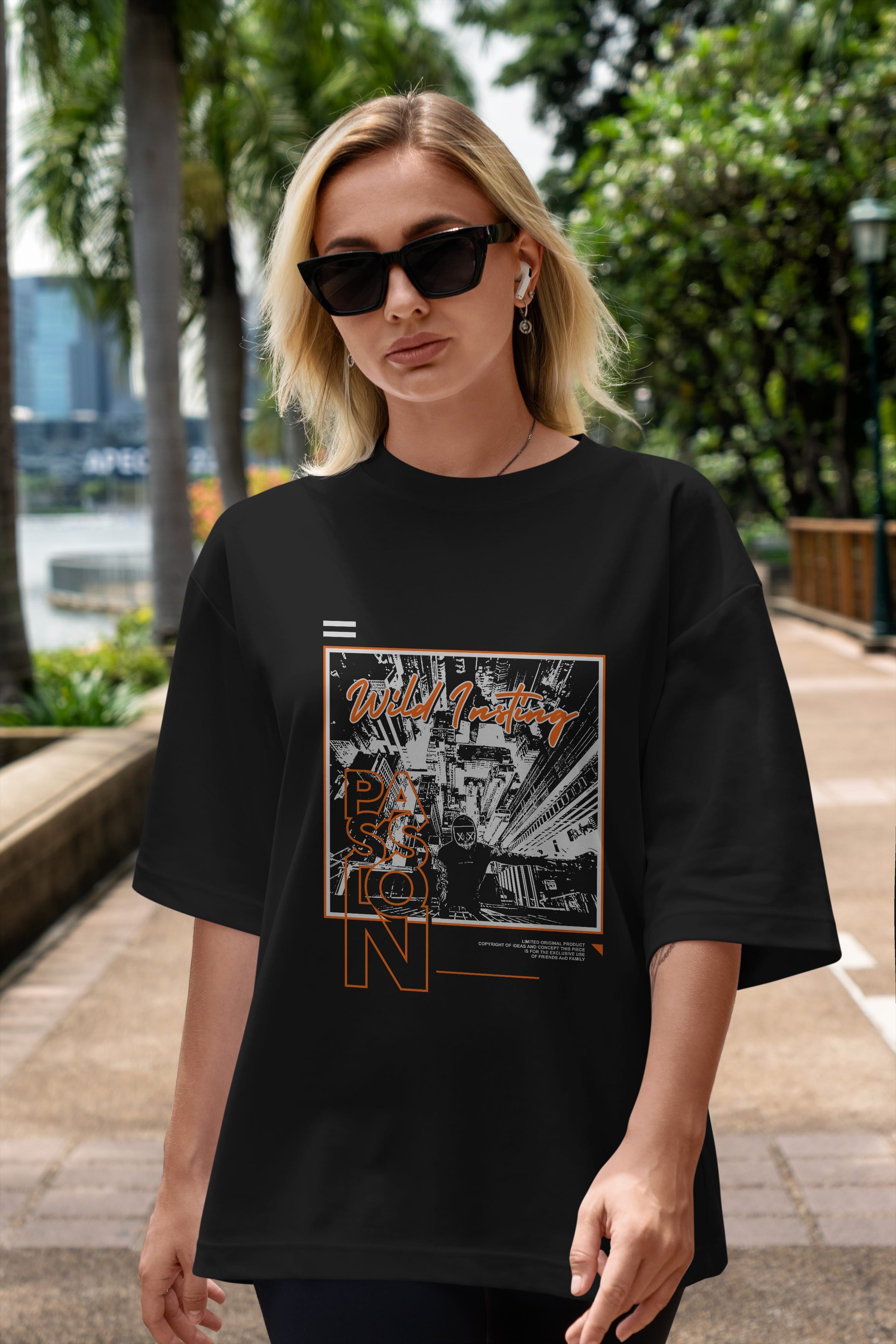 Wild Passion Ön Baskılı Oversize t-shirt Erkek Kadın Unisex