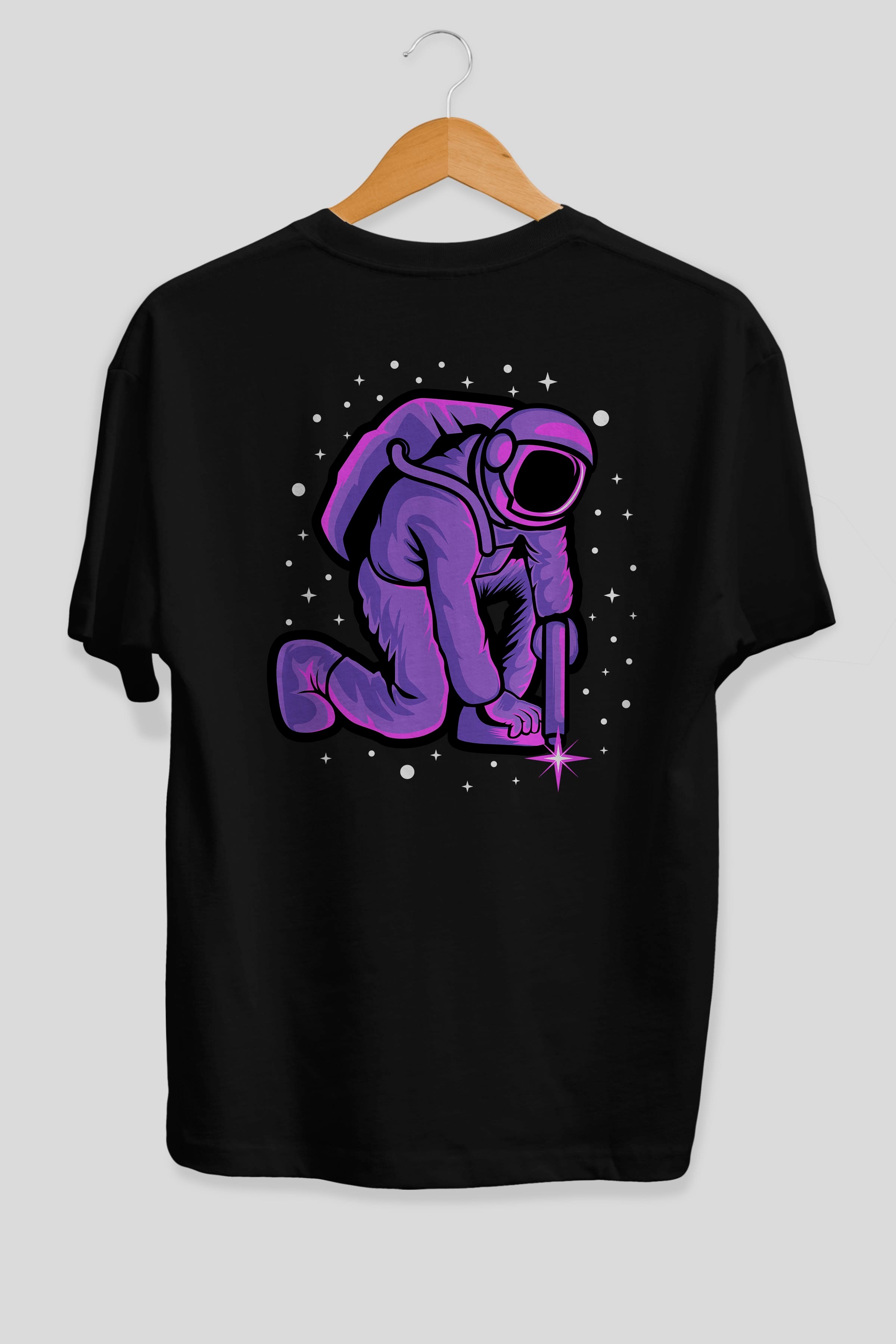 Welding in Space Arka Baskılı Oversize t-shirt Erkek Kadın Unisex