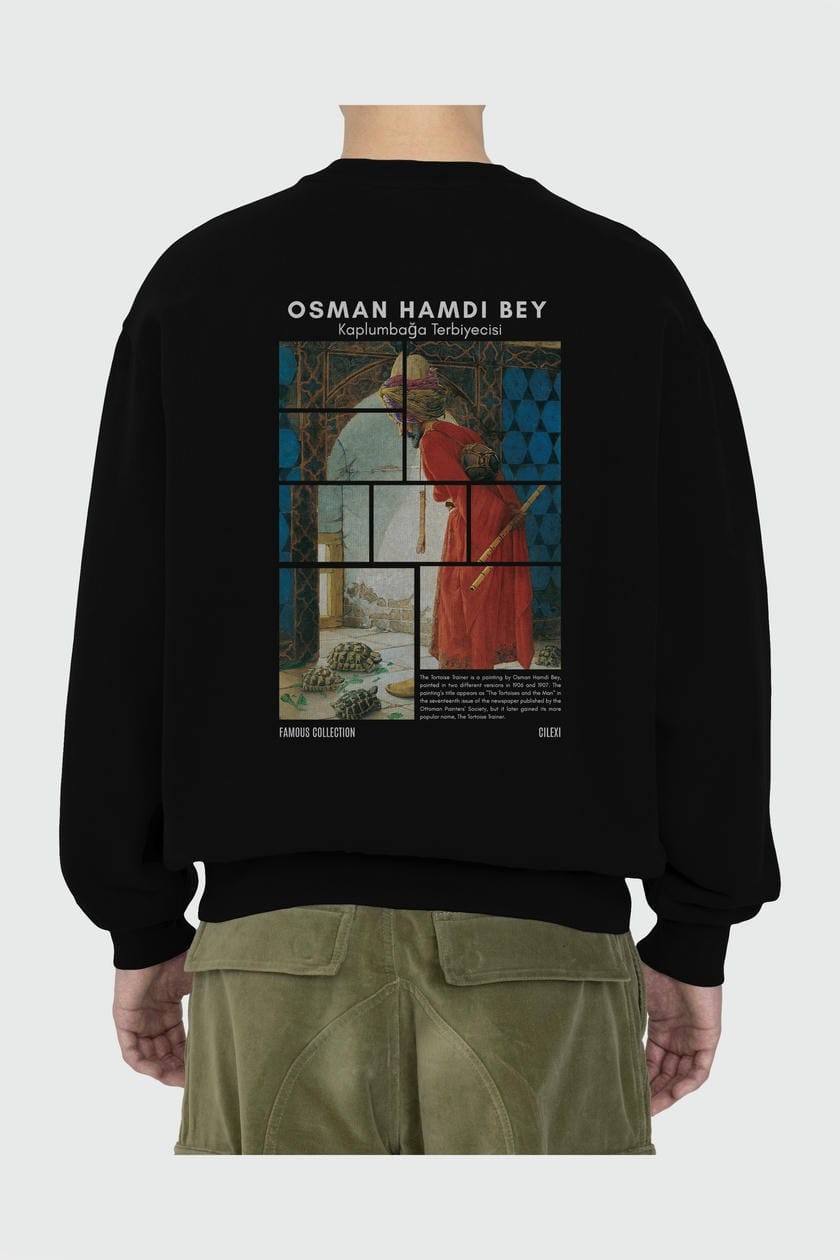 Osman Hamdi Bey Arka Baskılı Oversize Sweatshirt Erkek Kadın Unisex