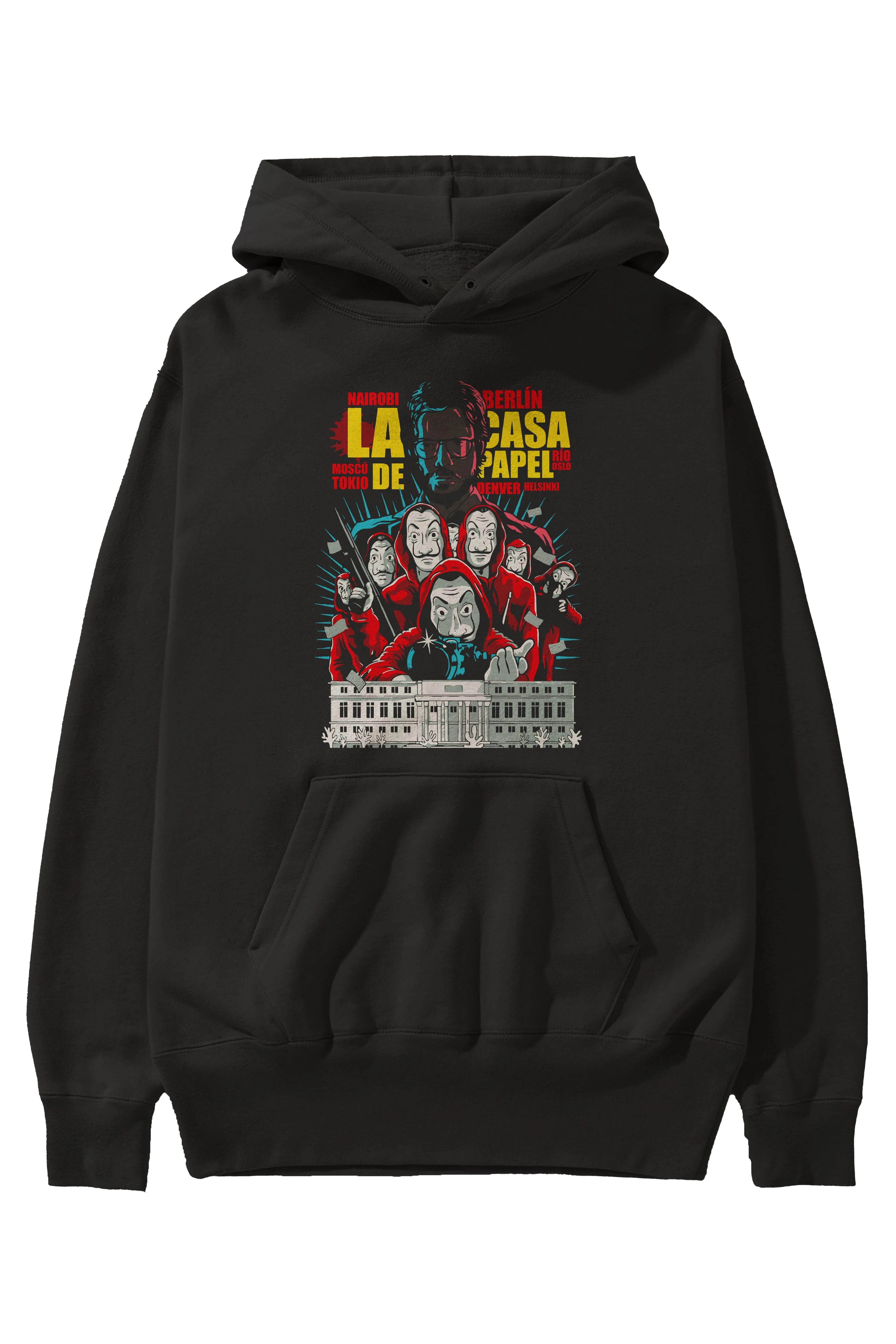 La Casa De Papel (6) Ön Baskılı Hoodie Oversize Kapüşonlu Sweatshirt Erkek Kadın Unisex