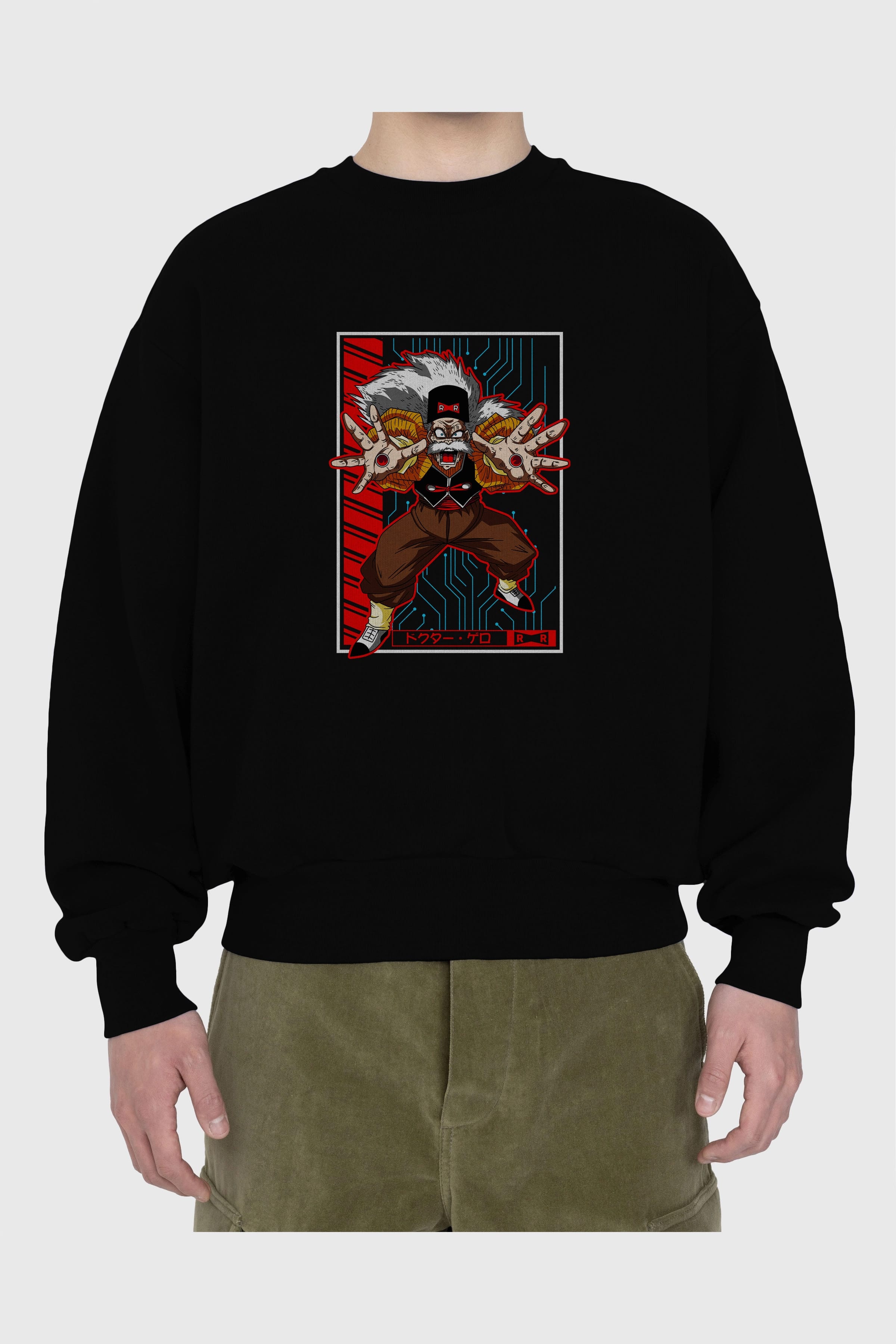 DragonBall DrMakigero Anime Ön Baskılı Oversize Sweatshirt Erkek Kadın Unisex