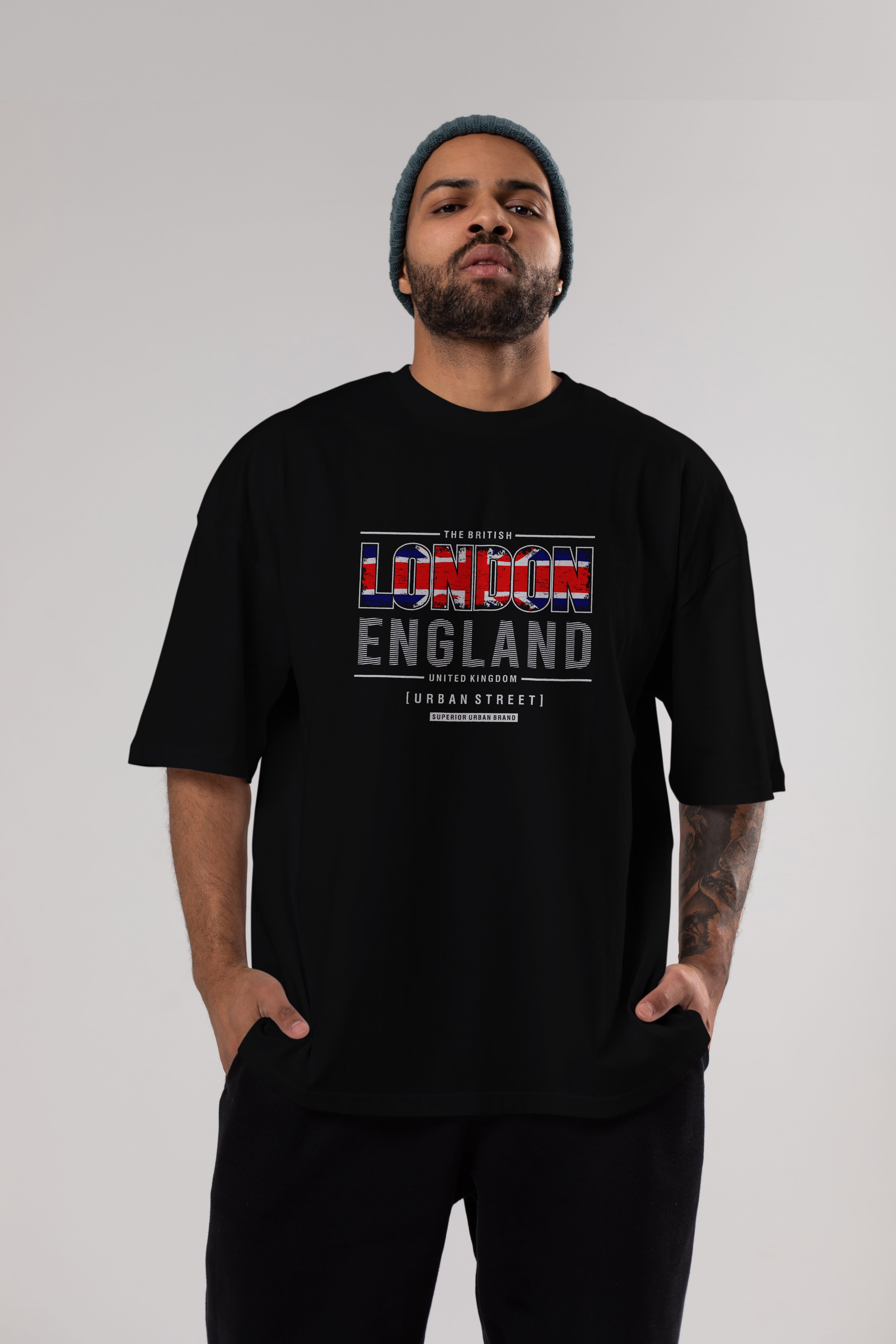 London England Ön Baskılı Oversize t-shirt Erkek Kadın Unisex