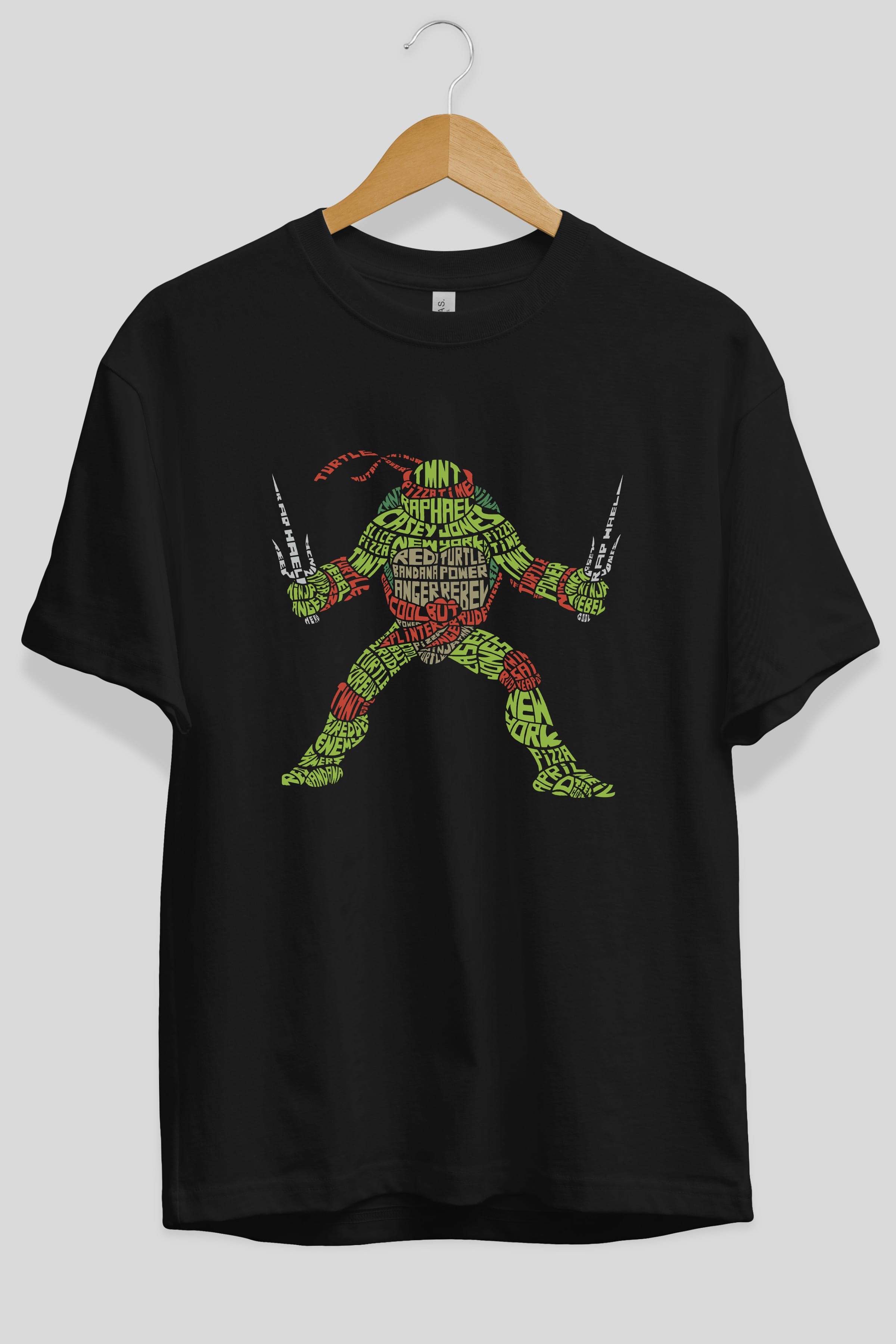 Ninja Turtle Ön Baskılı Oversize t-shirt %100 pamuk Erkek Kadın Unisex