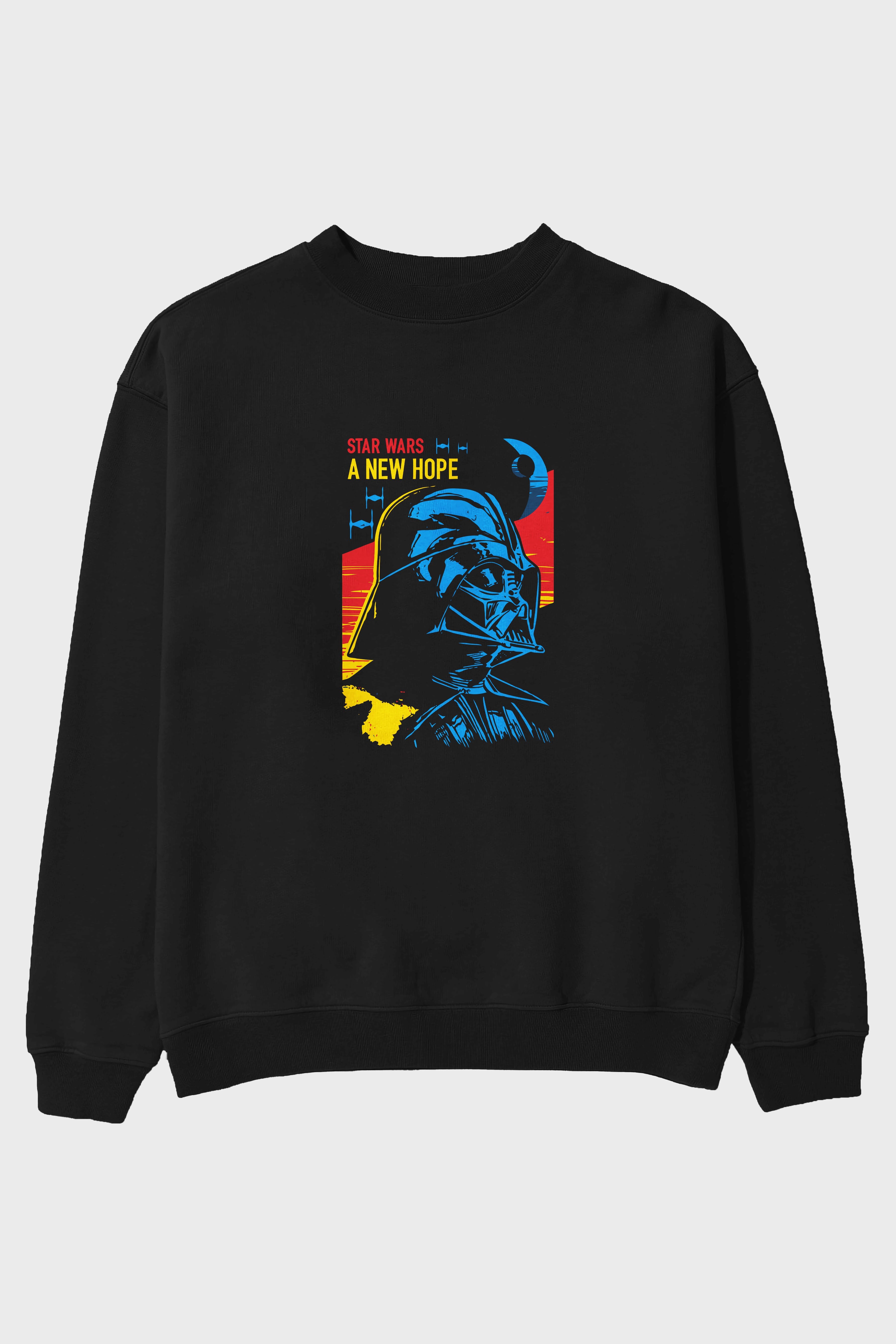 Star Wars Ön Baskılı Oversize Sweatshirt Erkek Kadın Unisex