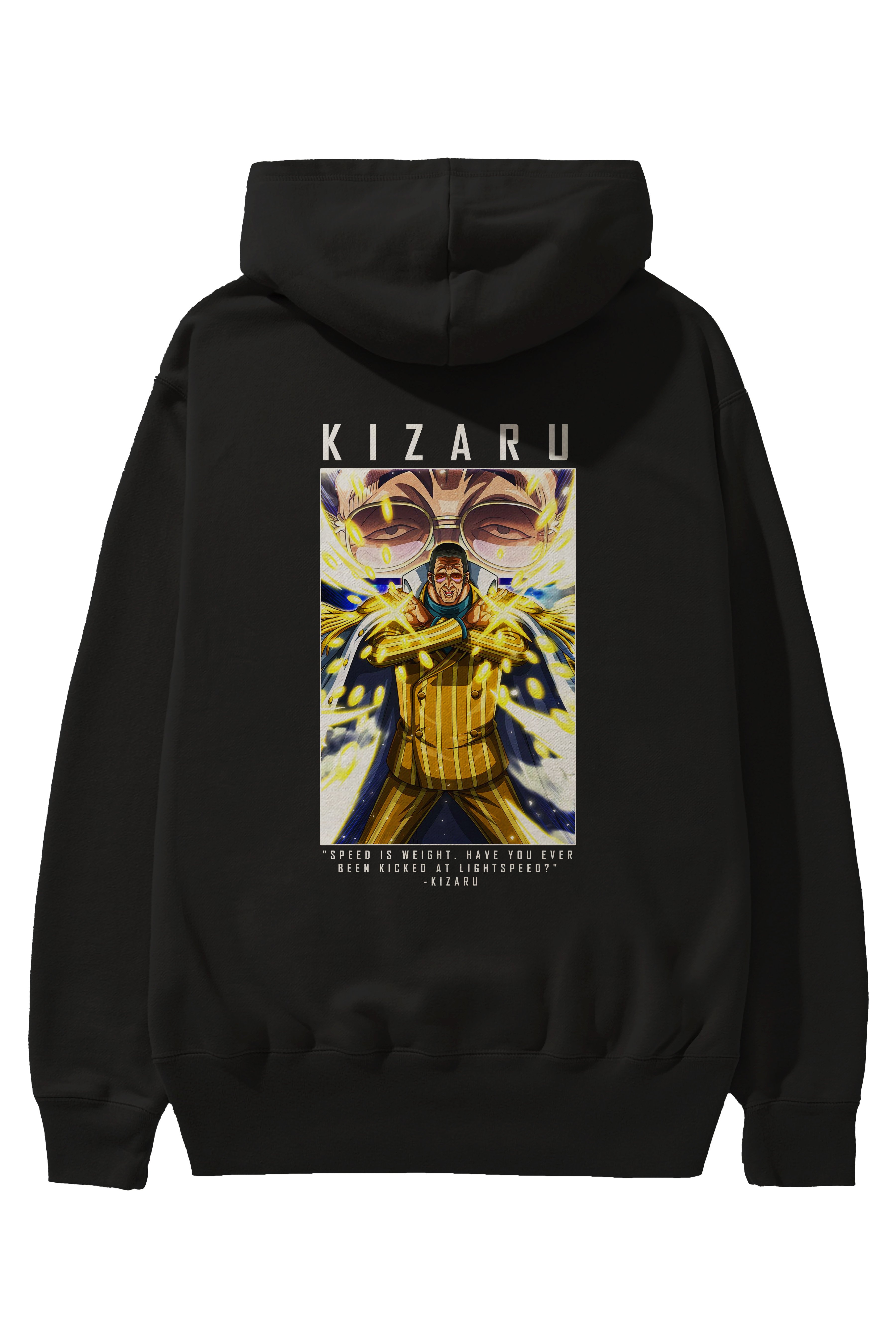 Kizaru Anime Arka Baskılı Hoodie Oversize Kapüşonlu Sweatshirt Erkek Kadın Unisex