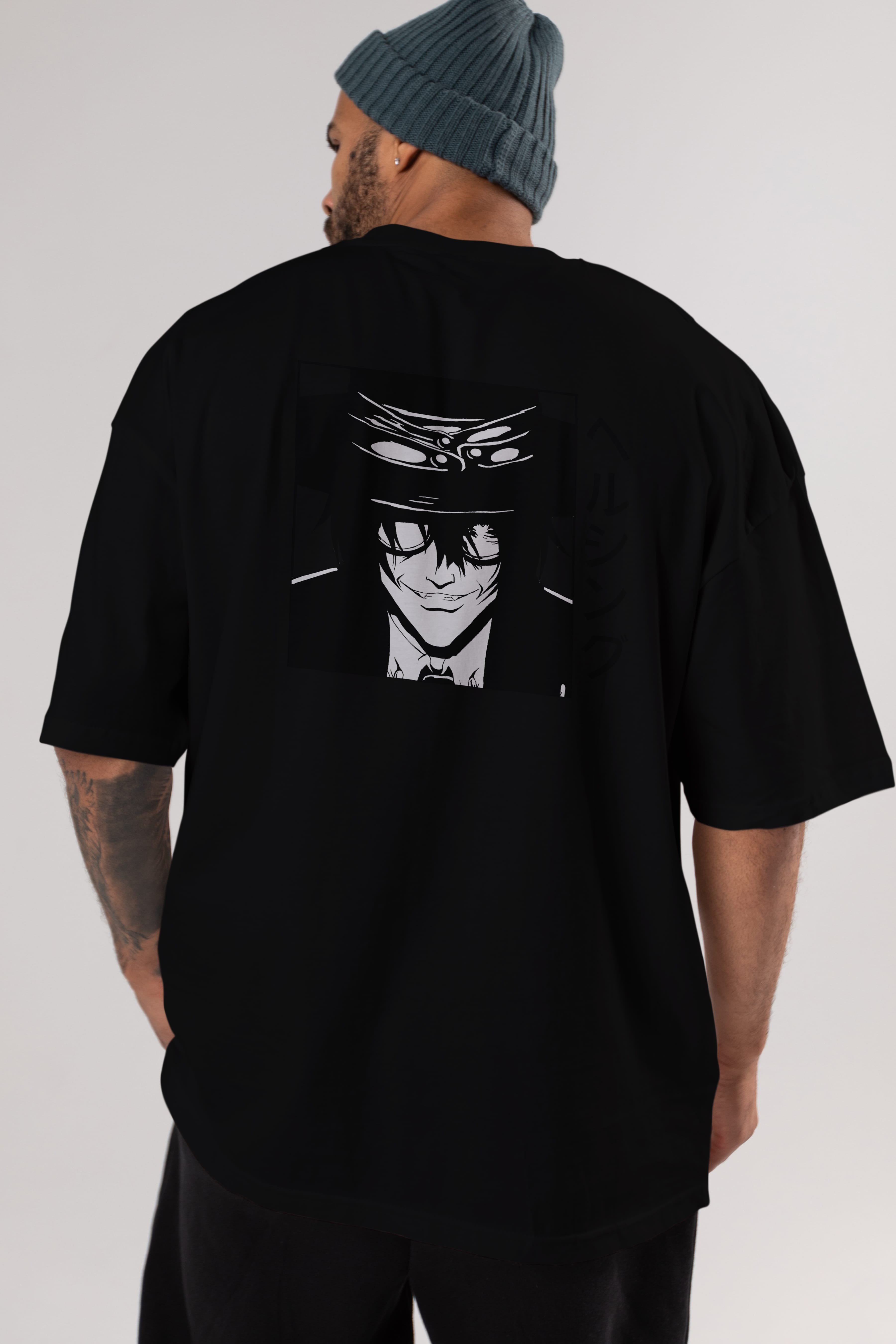 Alucard 1 Anime Arka Baskılı Oversize t-shirt Erkek Kadın Unisex