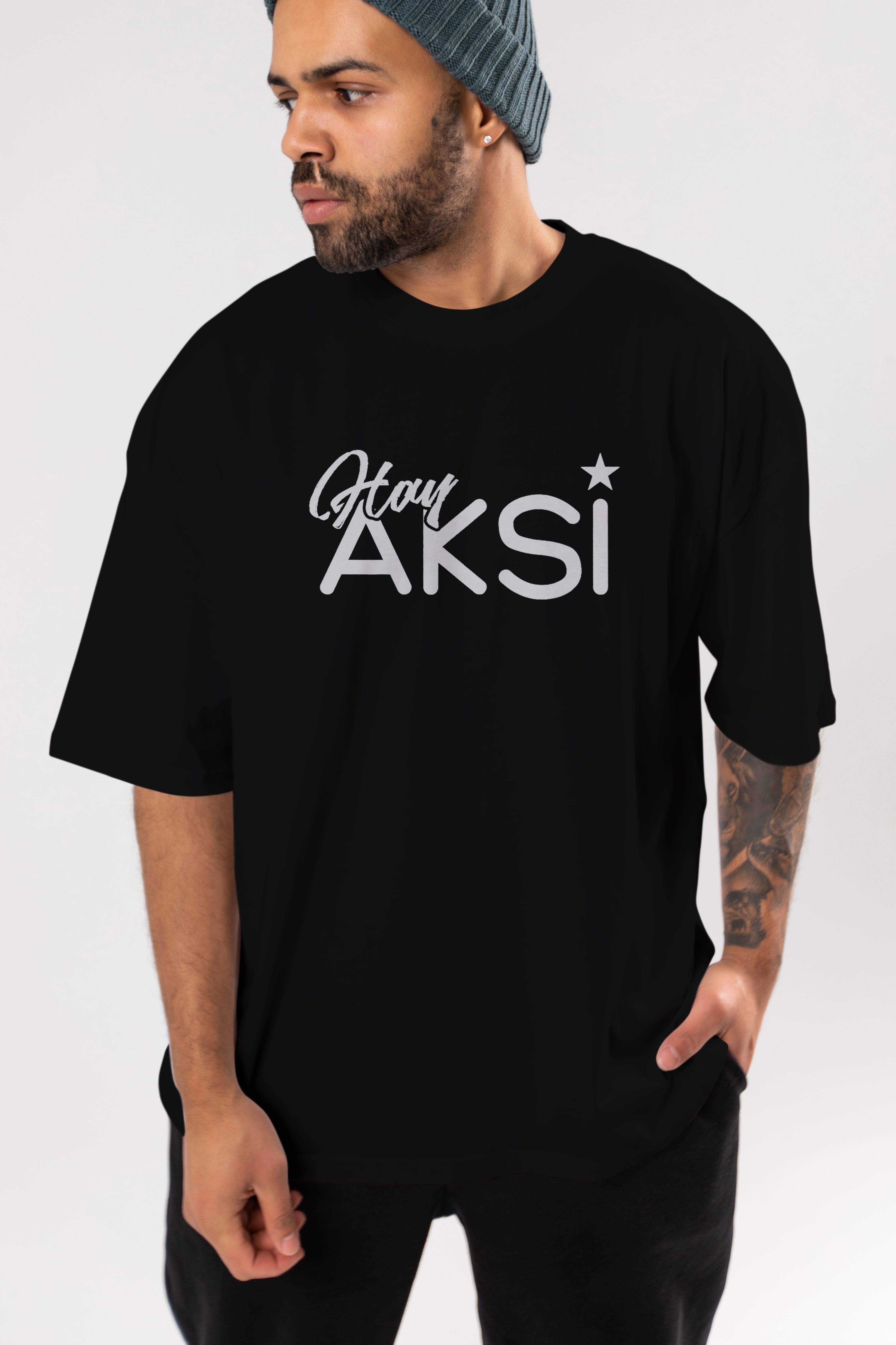 Hay Aksi Ön Baskılı Oversize t-shirt %100 pamuk Erkek Kadın Unisex