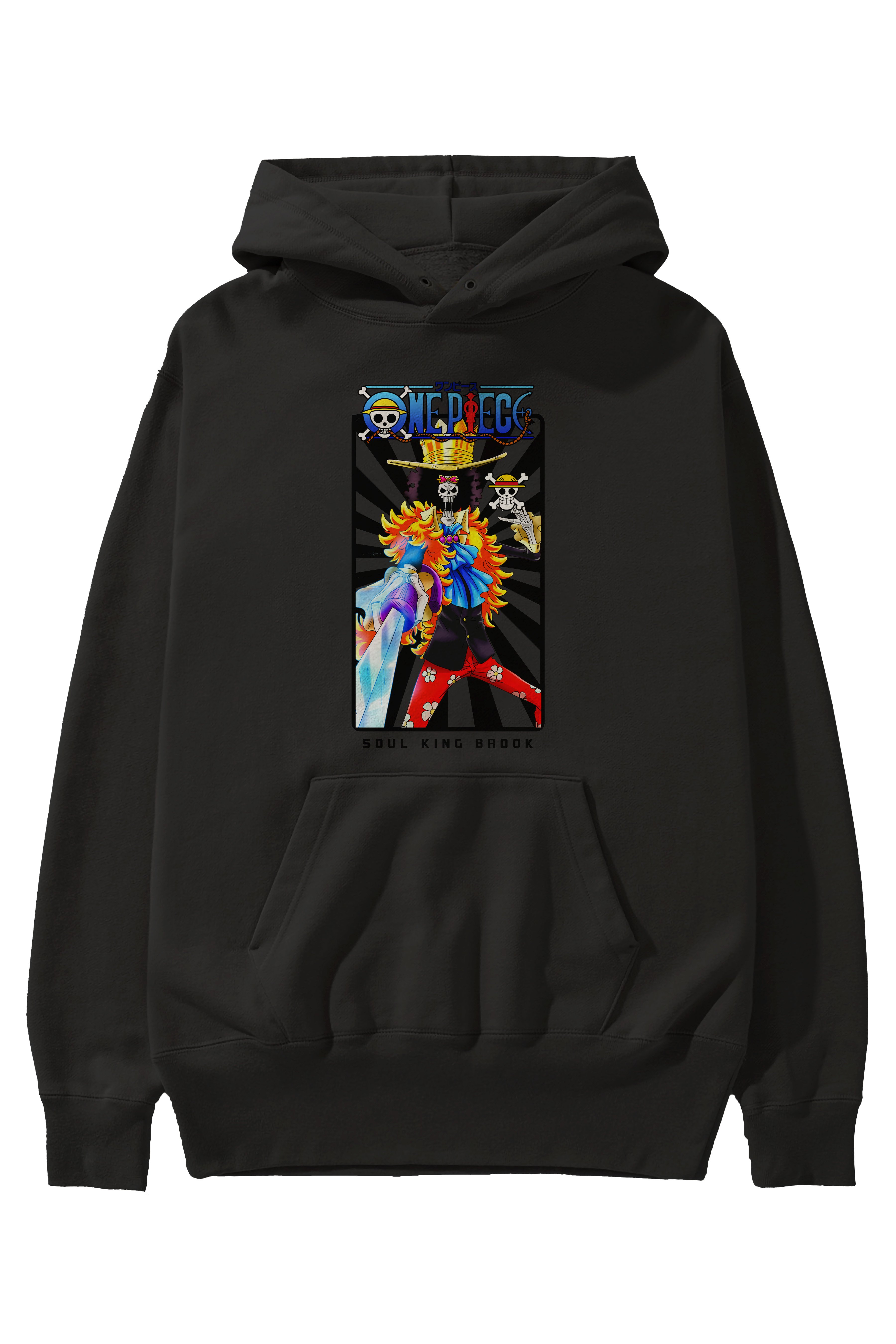 Brook Anime Ön Baskılı Hoodie Oversize Kapüşonlu Sweatshirt Erkek Kadın Unisex