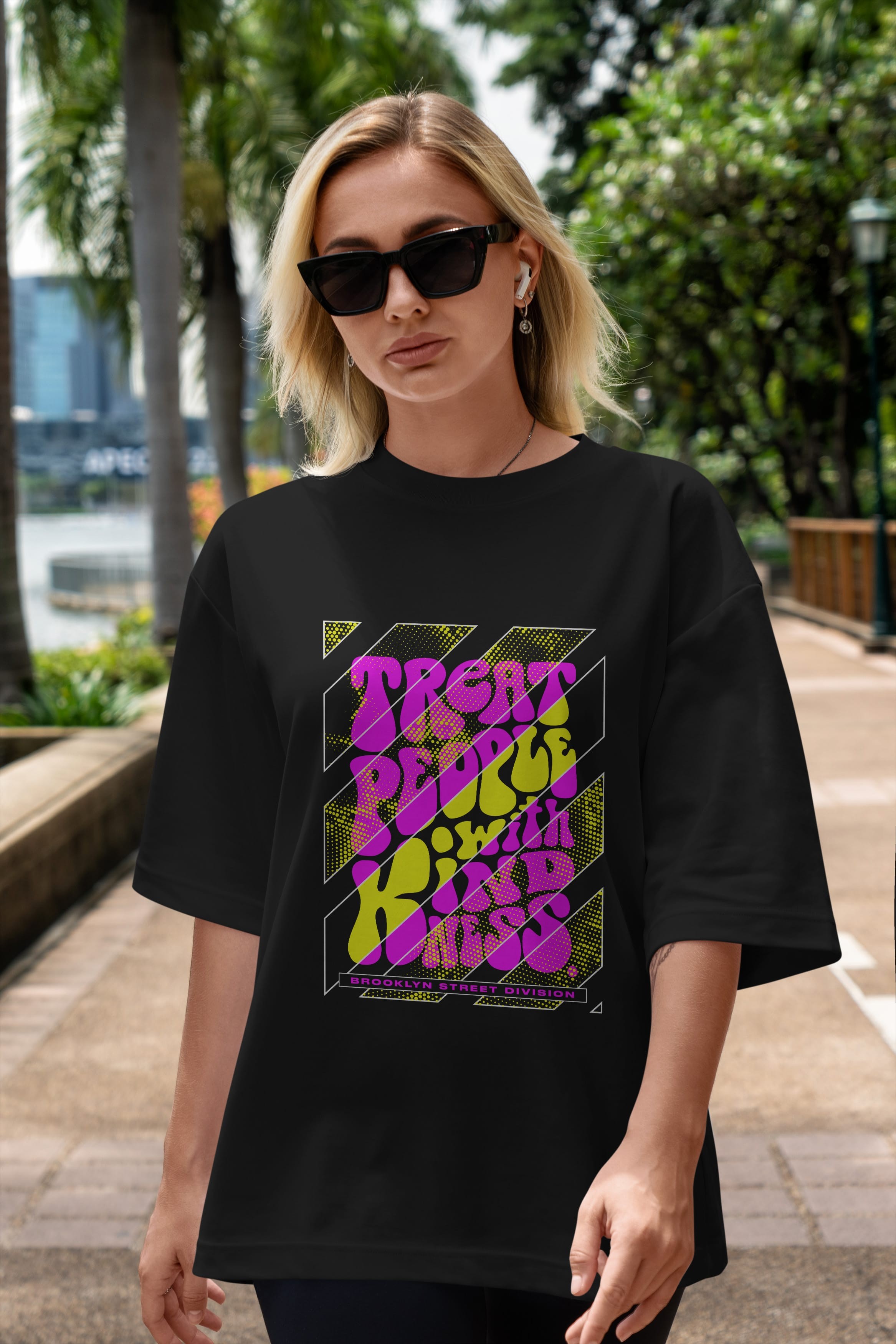 Treat People Ön Baskılı Oversize t-shirt Erkek Kadın Unisex