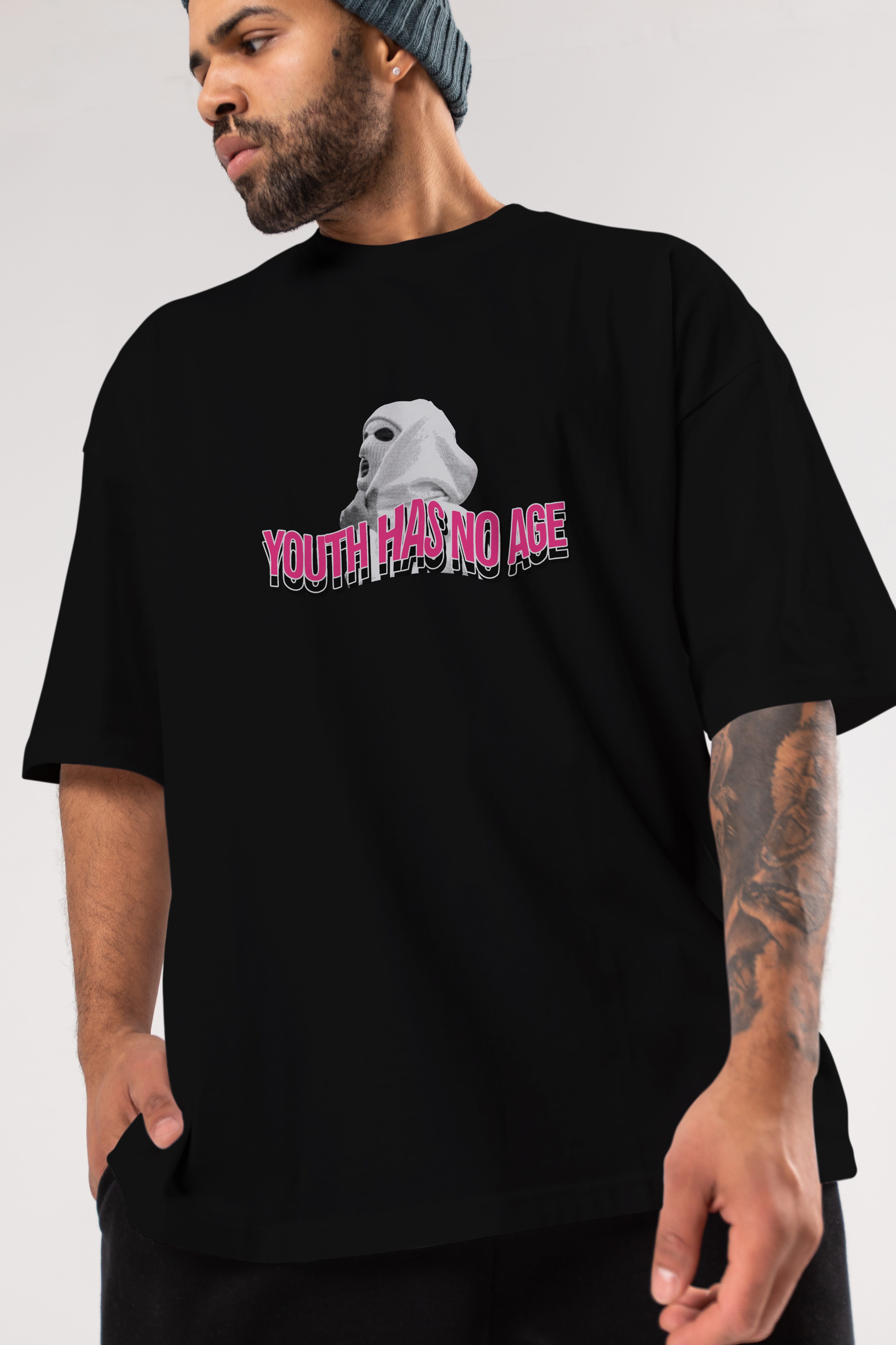Youth Has No Age Ön Baskılı Oversize t-shirt Erkek Kadın Unisex