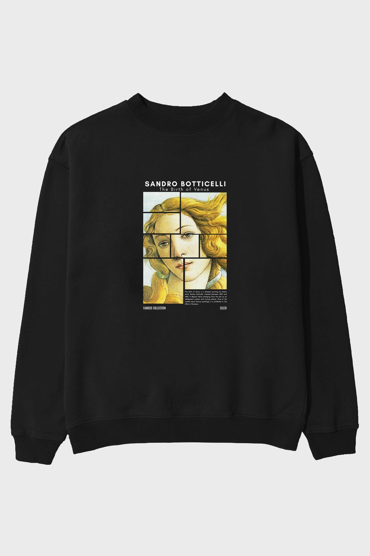Sandro Botticelli ön Baskılı Oversize Sweatshirt Erkek Kadın Unisex