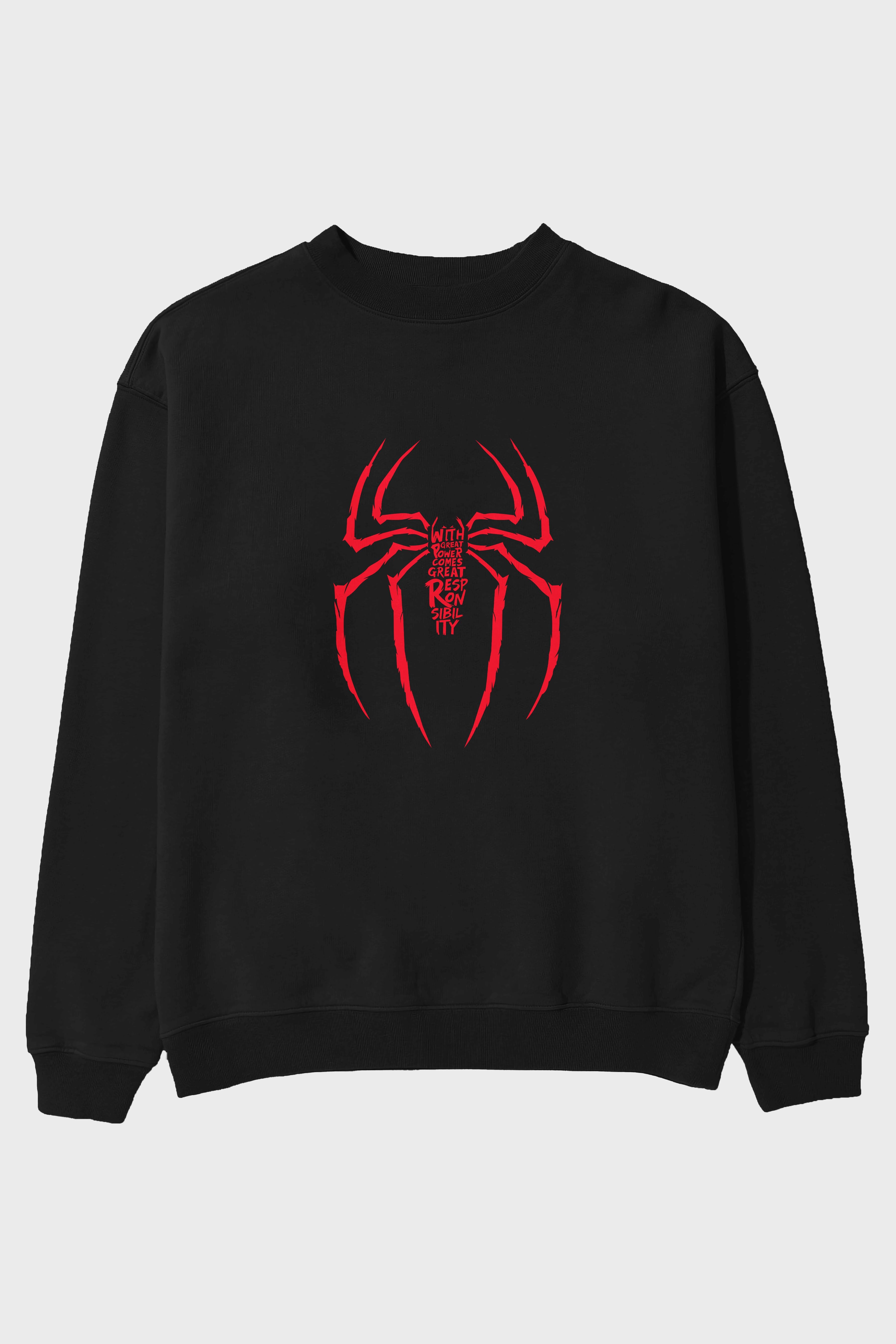 Spiderman (1) Ön Baskılı Oversize Sweatshirt Erkek Kadın Unisex