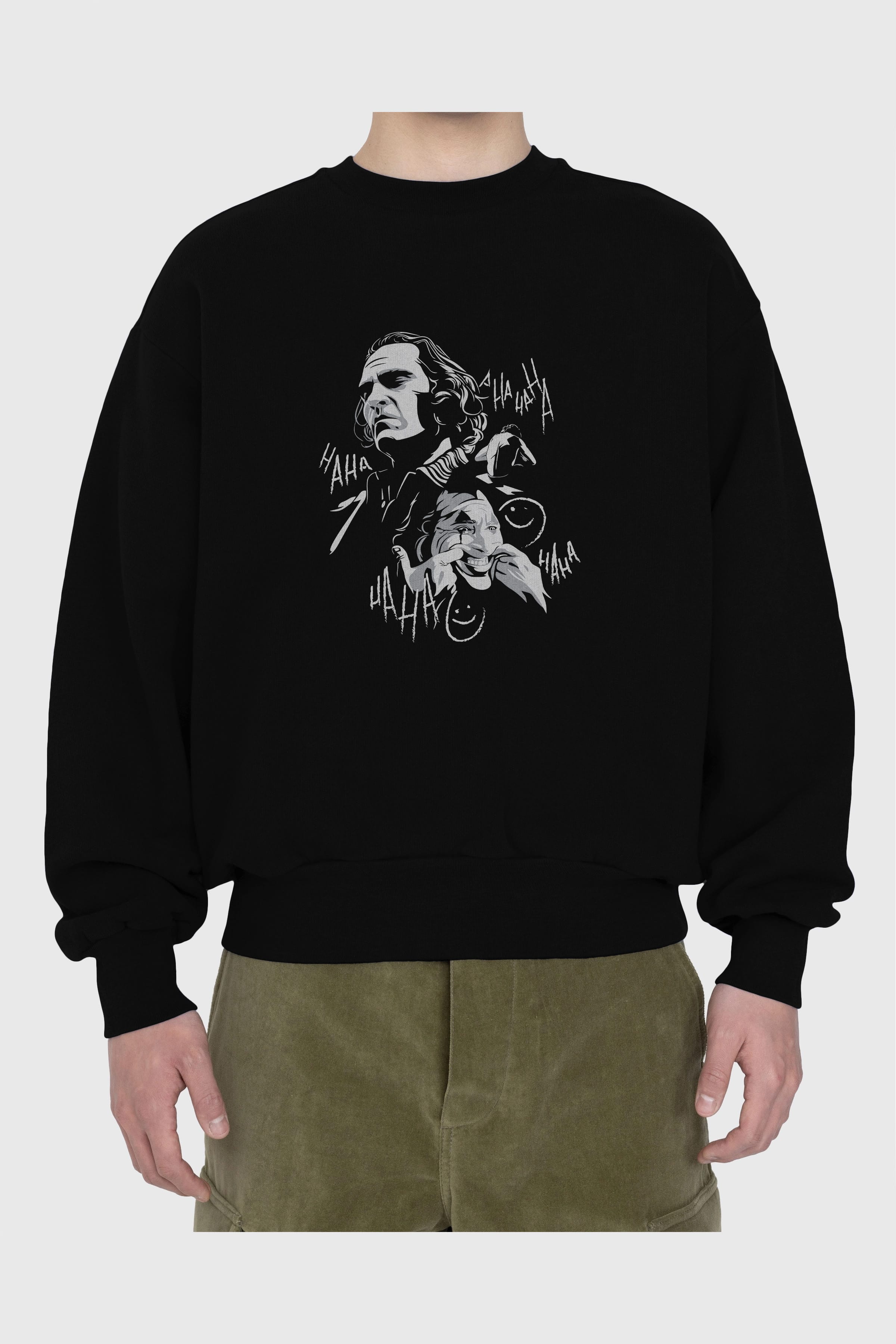 Joker 2 Ön Baskılı Oversize Sweatshirt Erkek Kadın Unisex