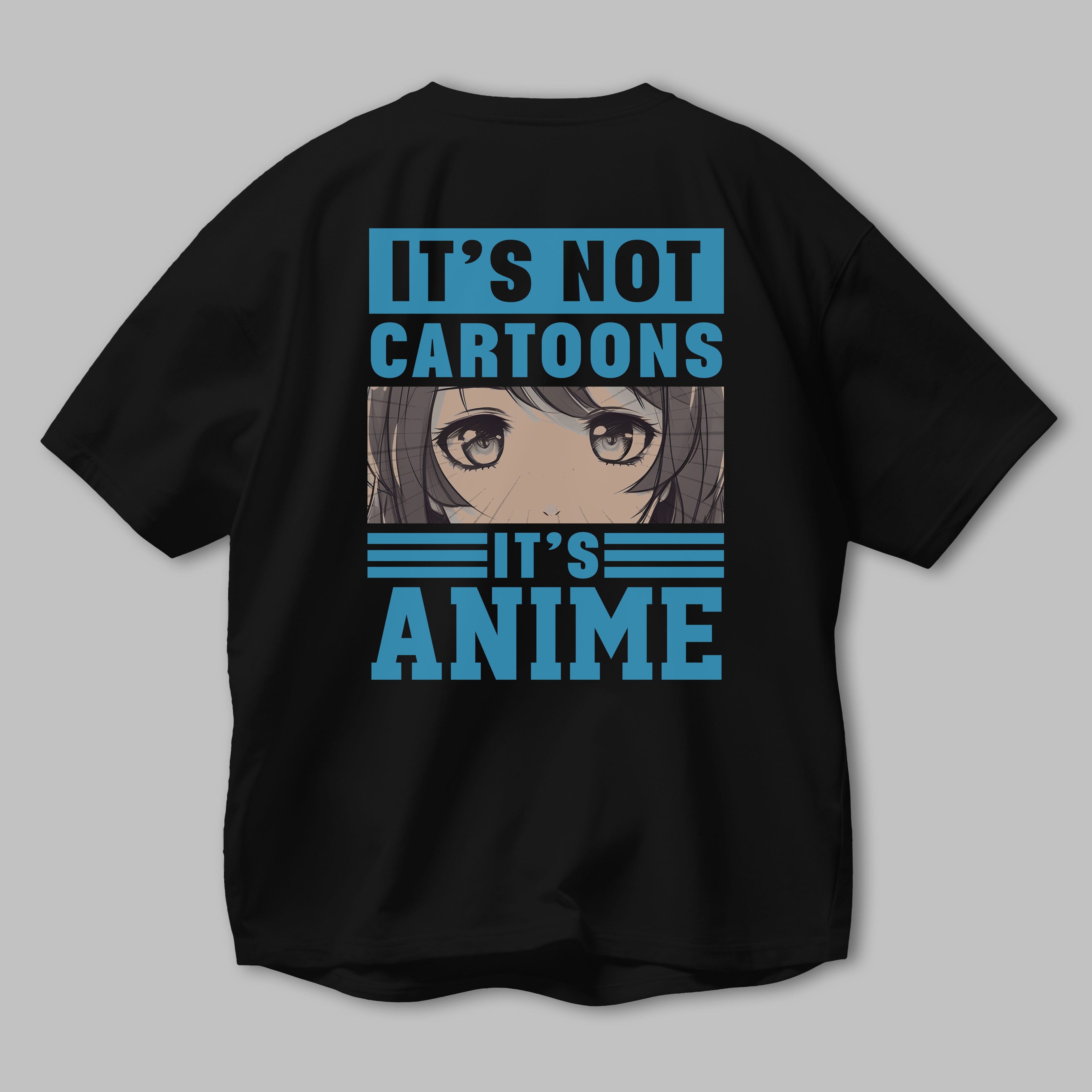 Its Anime Anime Arka Baskılı Oversize t-shirt Erkek Kadın Unisex %100 pamuk tişort