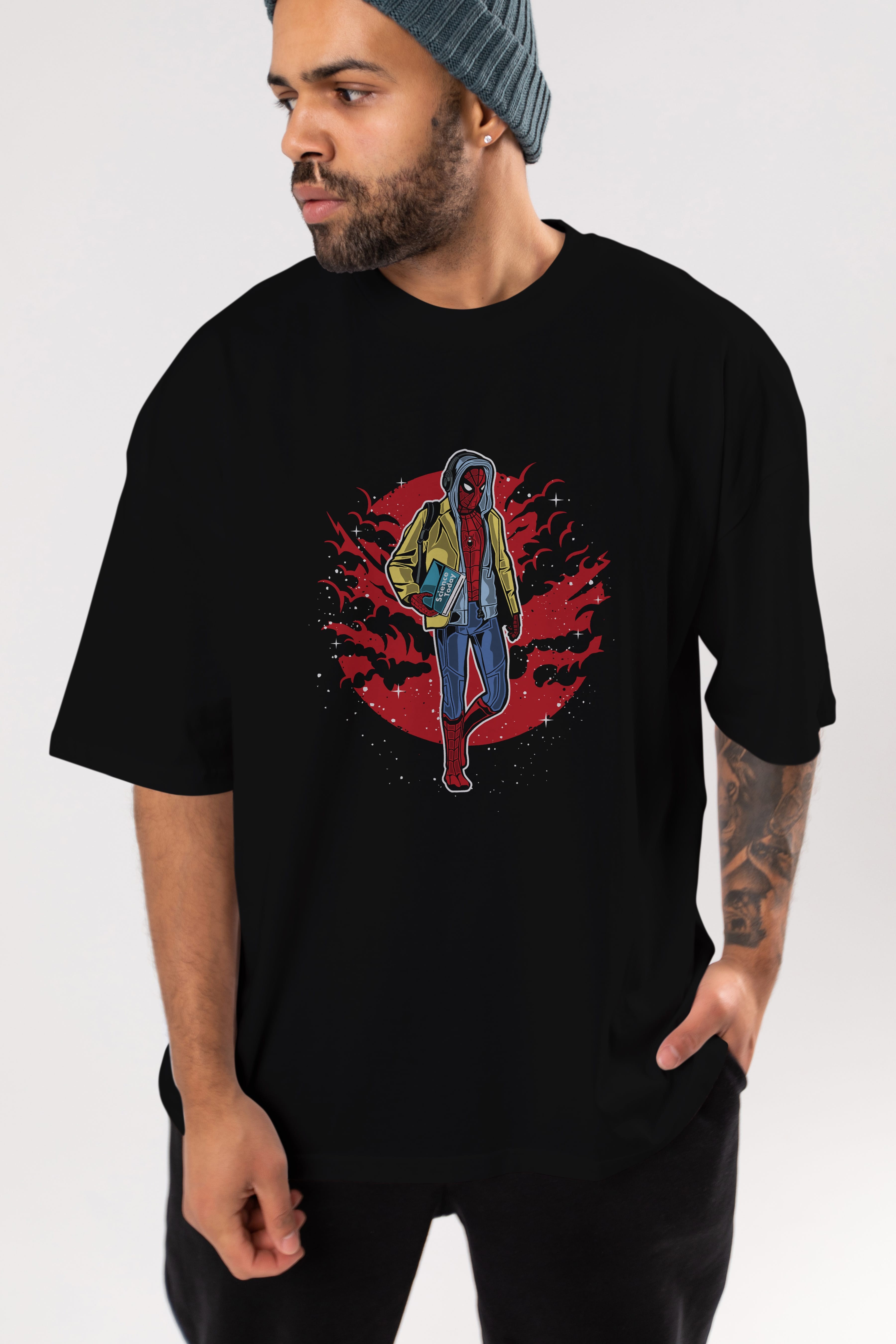 SPIDERMAN Ön Baskılı Oversize t-shirt Erkek Kadın Unisex %100 Pamuk tişort