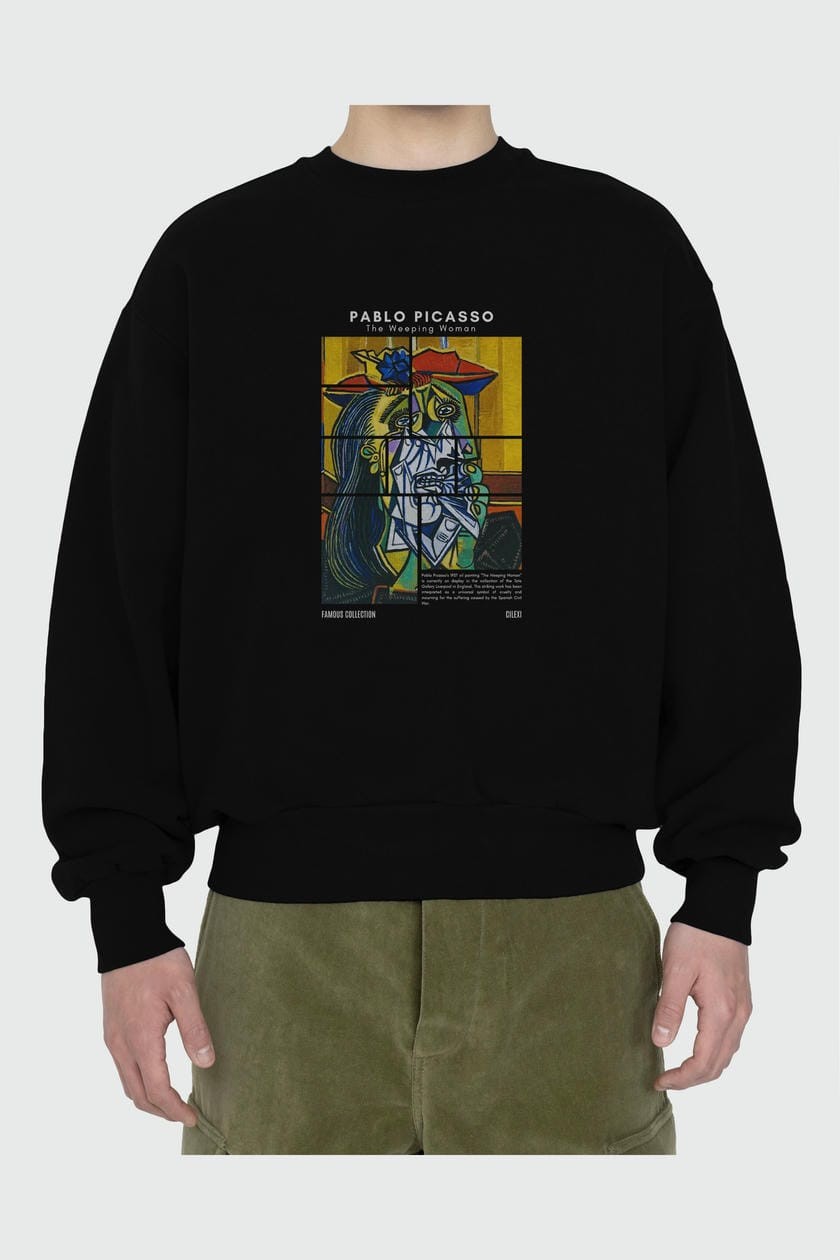 Pablo Picasso ön Baskılı Oversize Sweatshirt Erkek Kadın Unisex