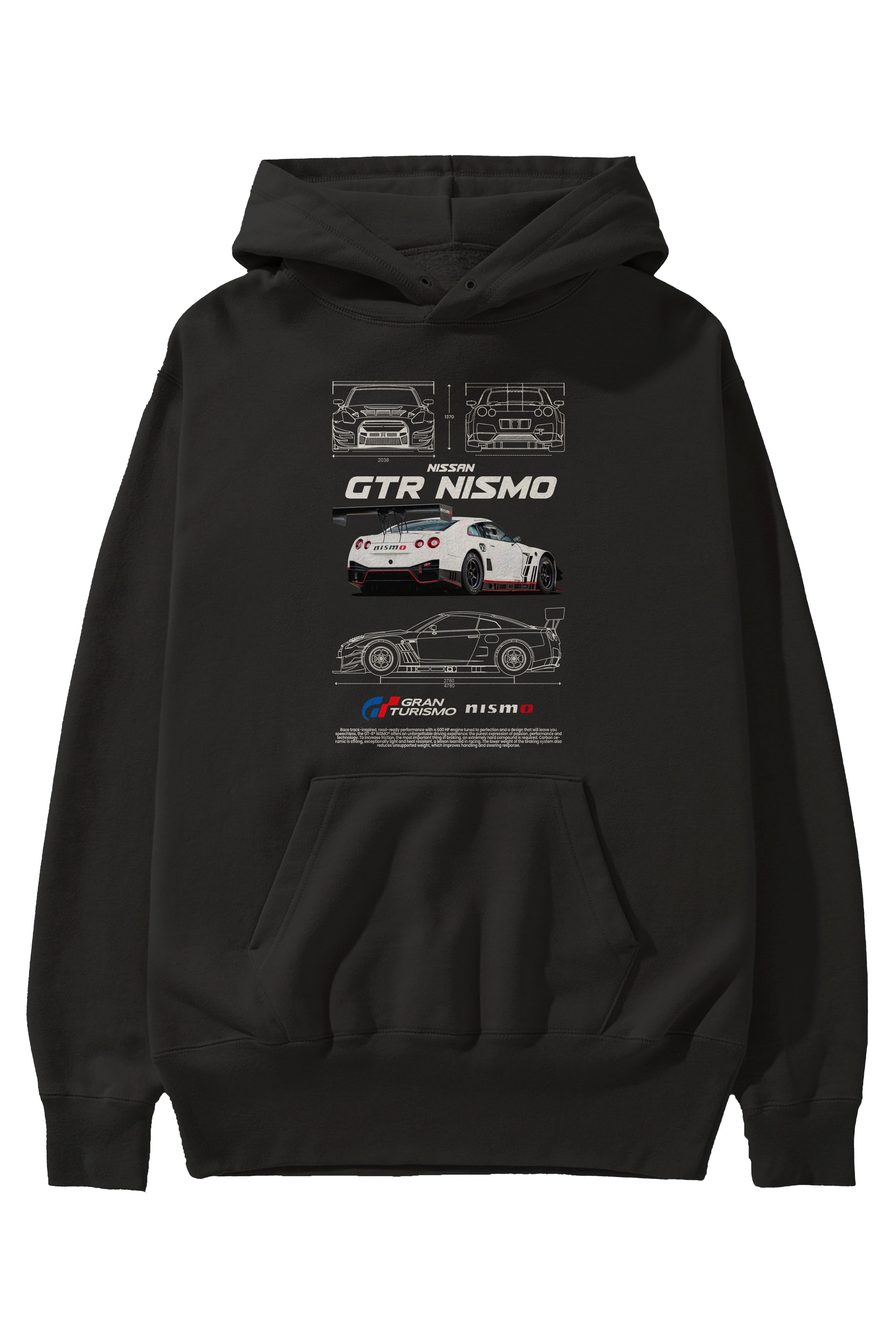 nissan nismo GTR Ön Baskılı Hoodie Oversize Kapüşonlu Sweatshirt Erkek Kadın Unisex