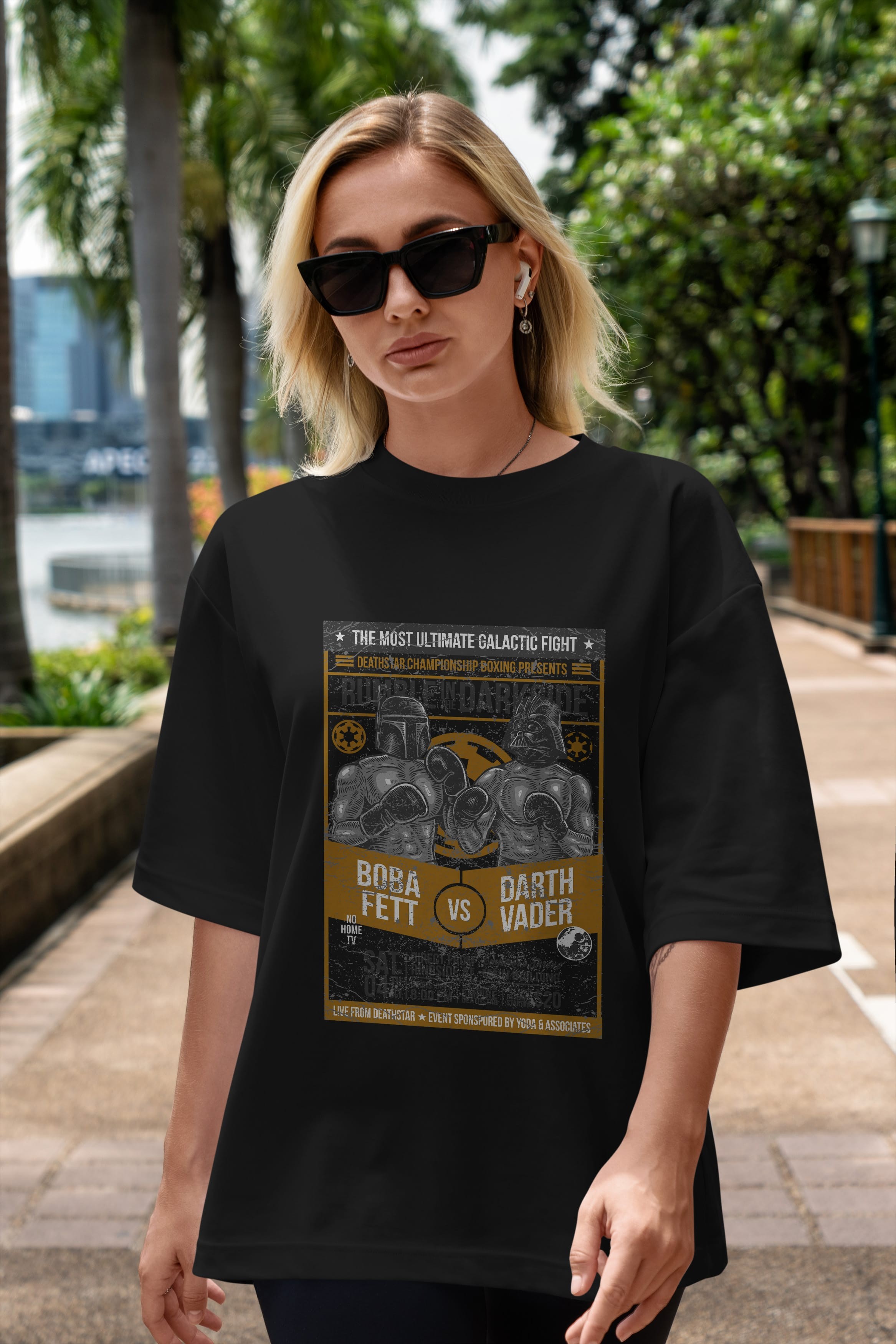 Rumble In The Darkside Ön Baskılı Oversize t-shirt Erkek Kadın Unisex %100 Pamuk tişort