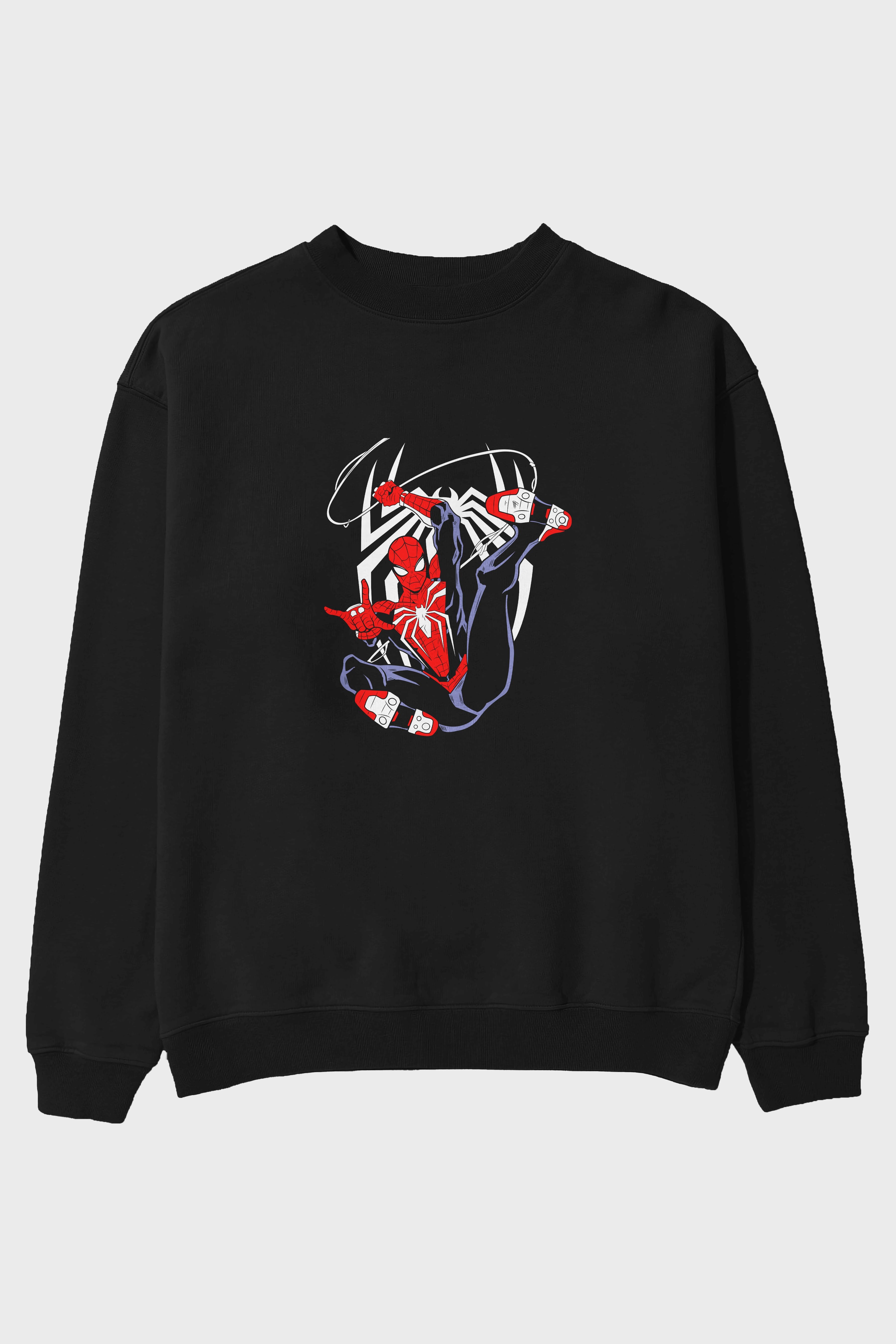 Spiderman (19) Ön Baskılı Oversize Sweatshirt Erkek Kadın Unisex