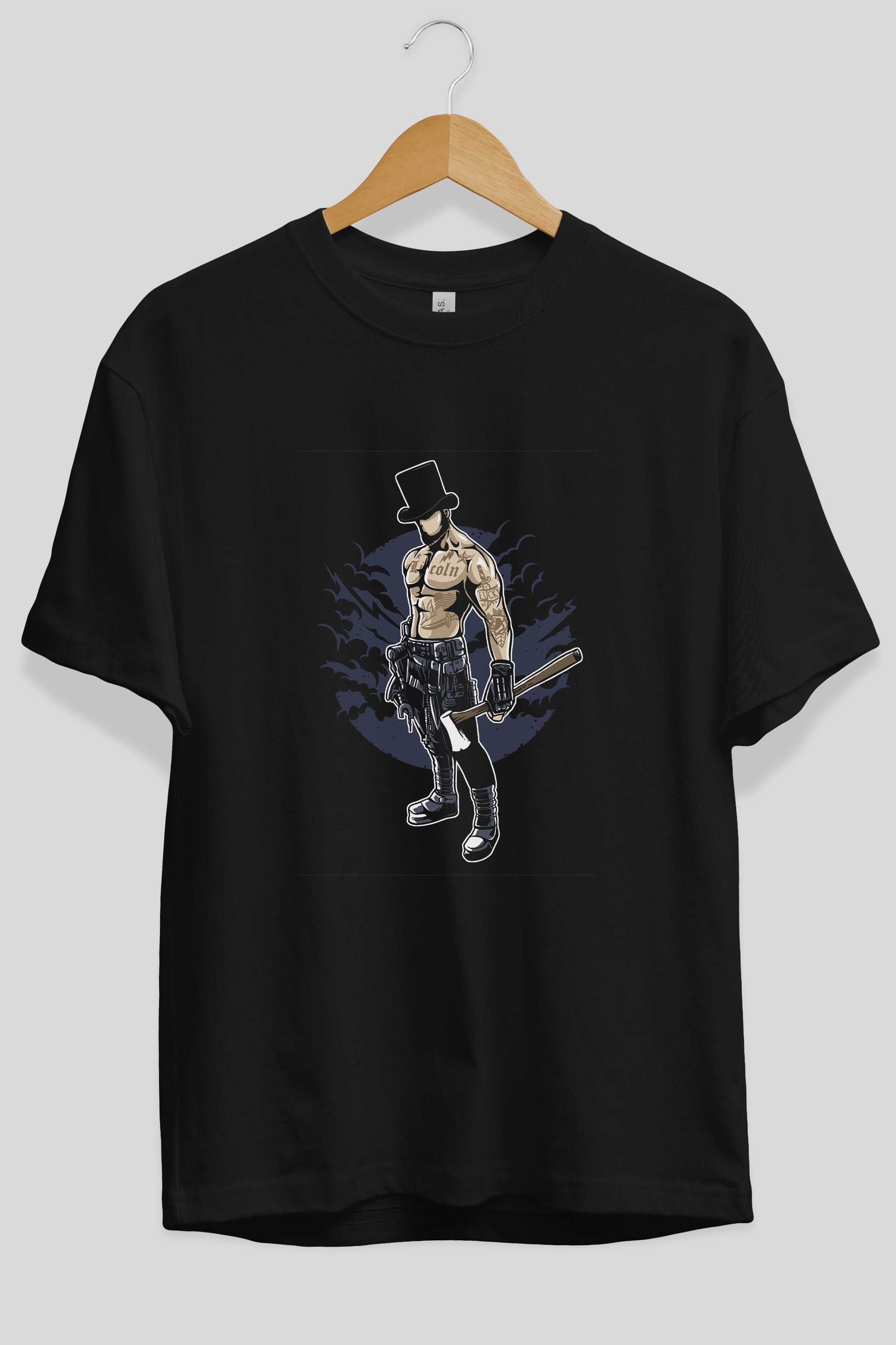 Lincoln Ön Baskılı Oversize t-shirt Erkek Kadın Unisex %100 Pamuk tişort