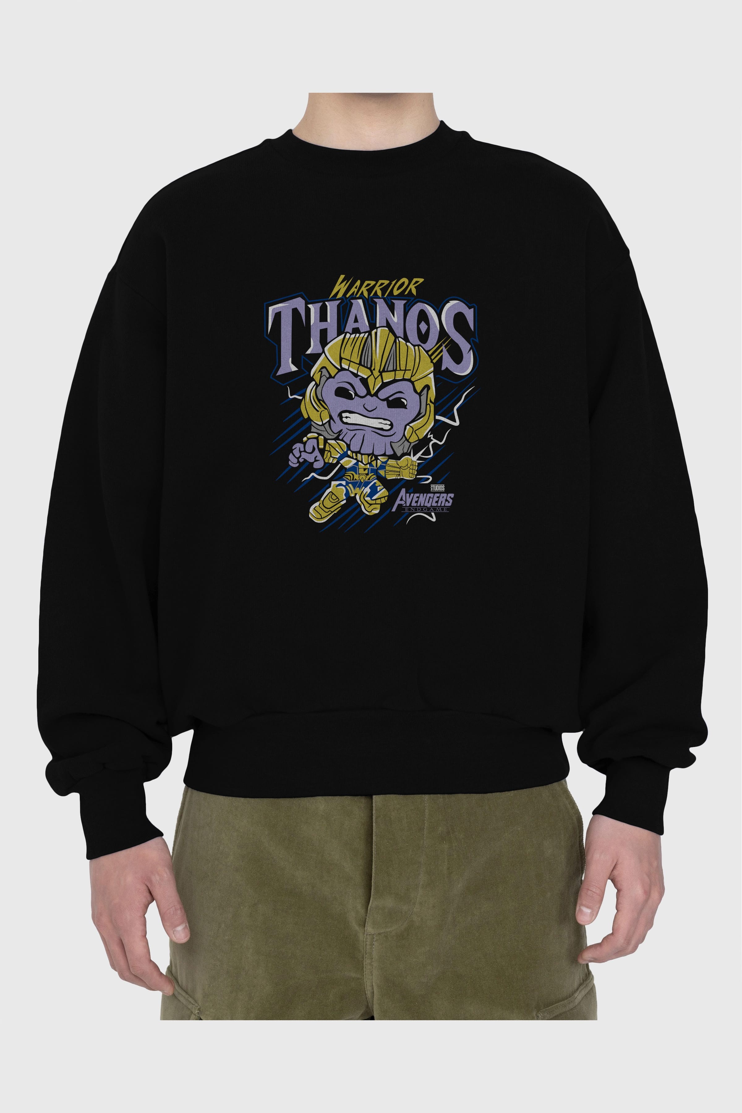 Thanos (2) Ön Baskılı Oversize Sweatshirt Erkek Kadın Unisex