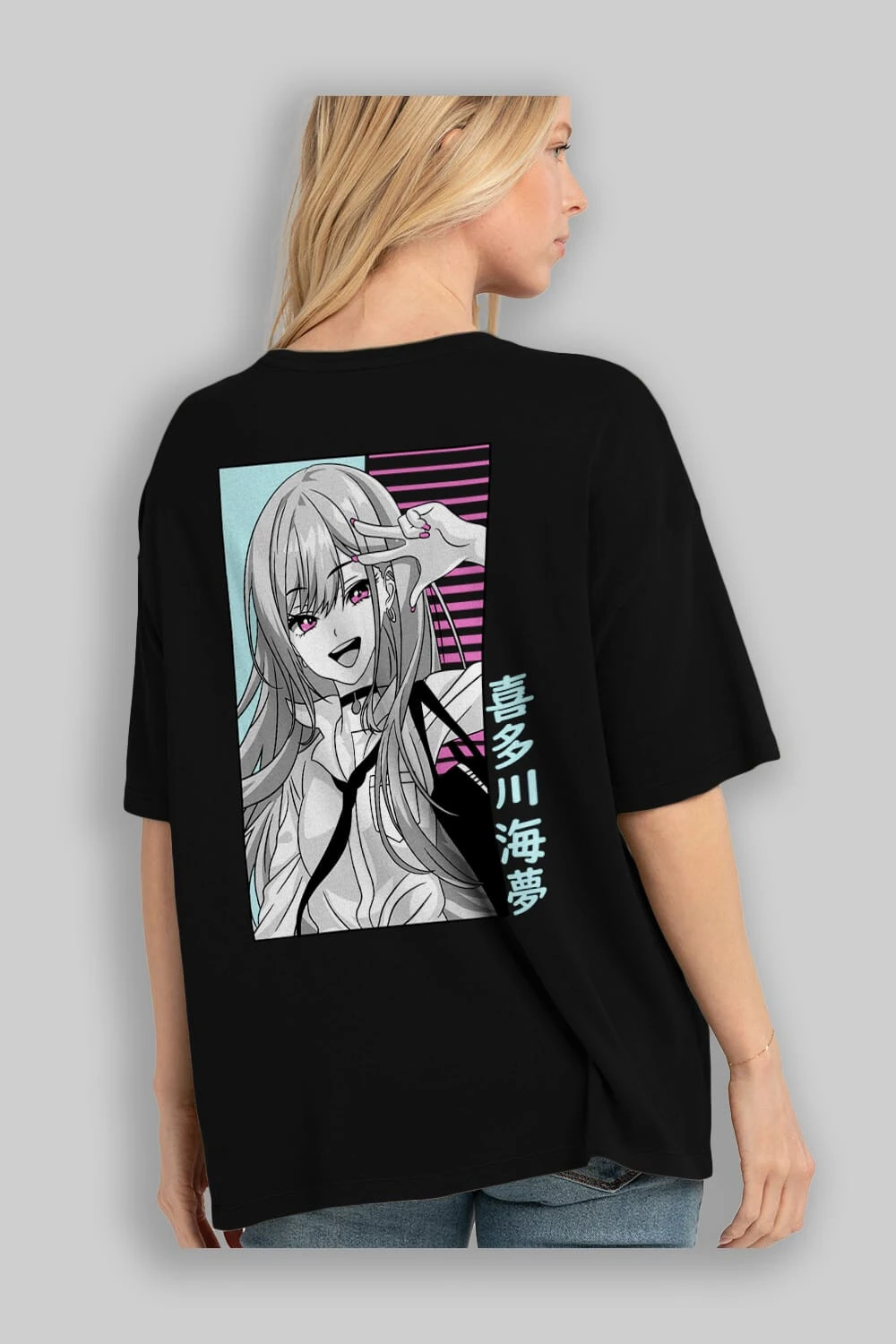 Marin Kitagawa 1 Anime Arka Baskılı Oversize t-shirt Erkek Kadın Unisex