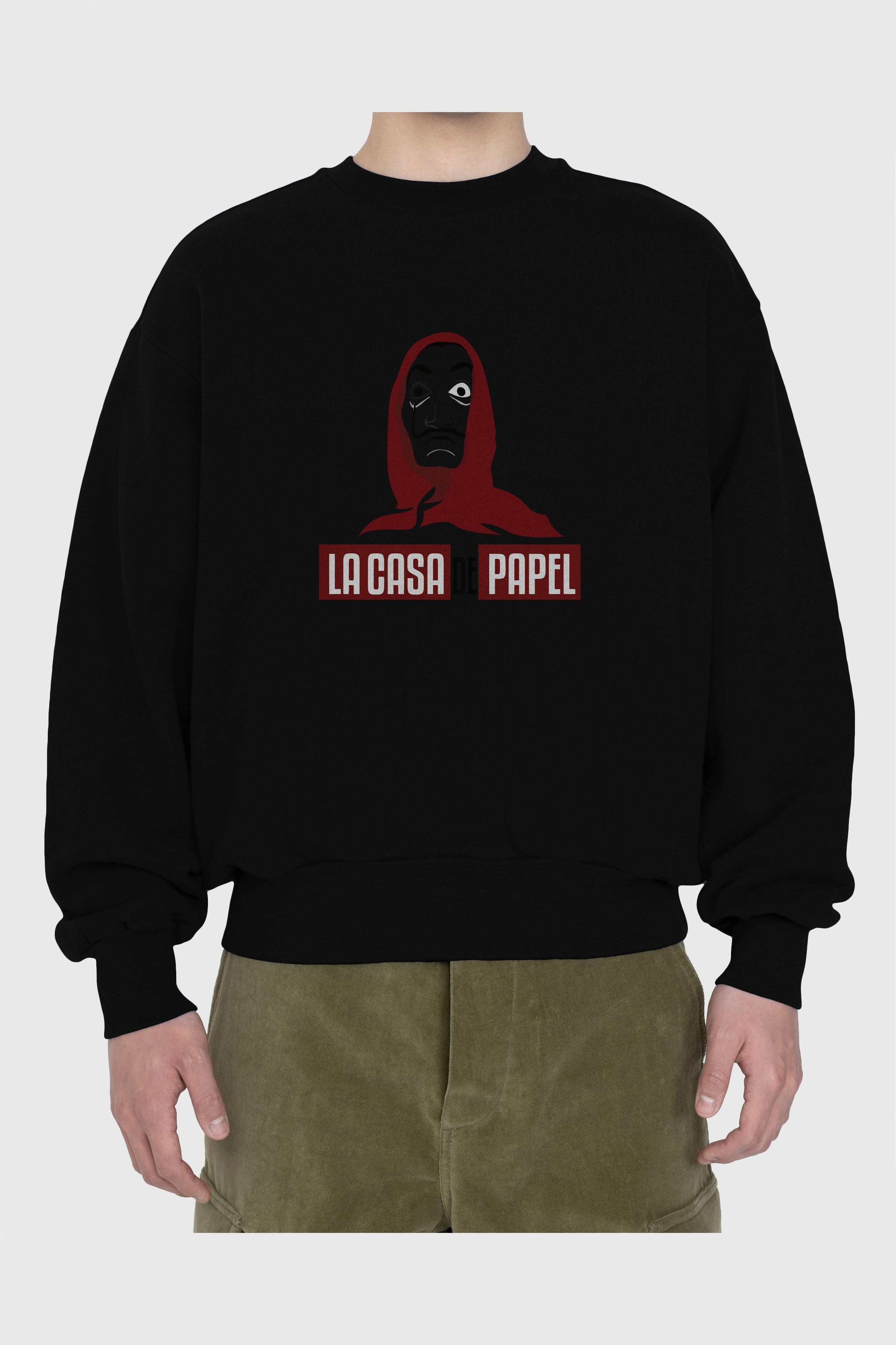 La Casa De Papel (1) Ön Baskılı Oversize Sweatshirt Erkek Kadın Unisex