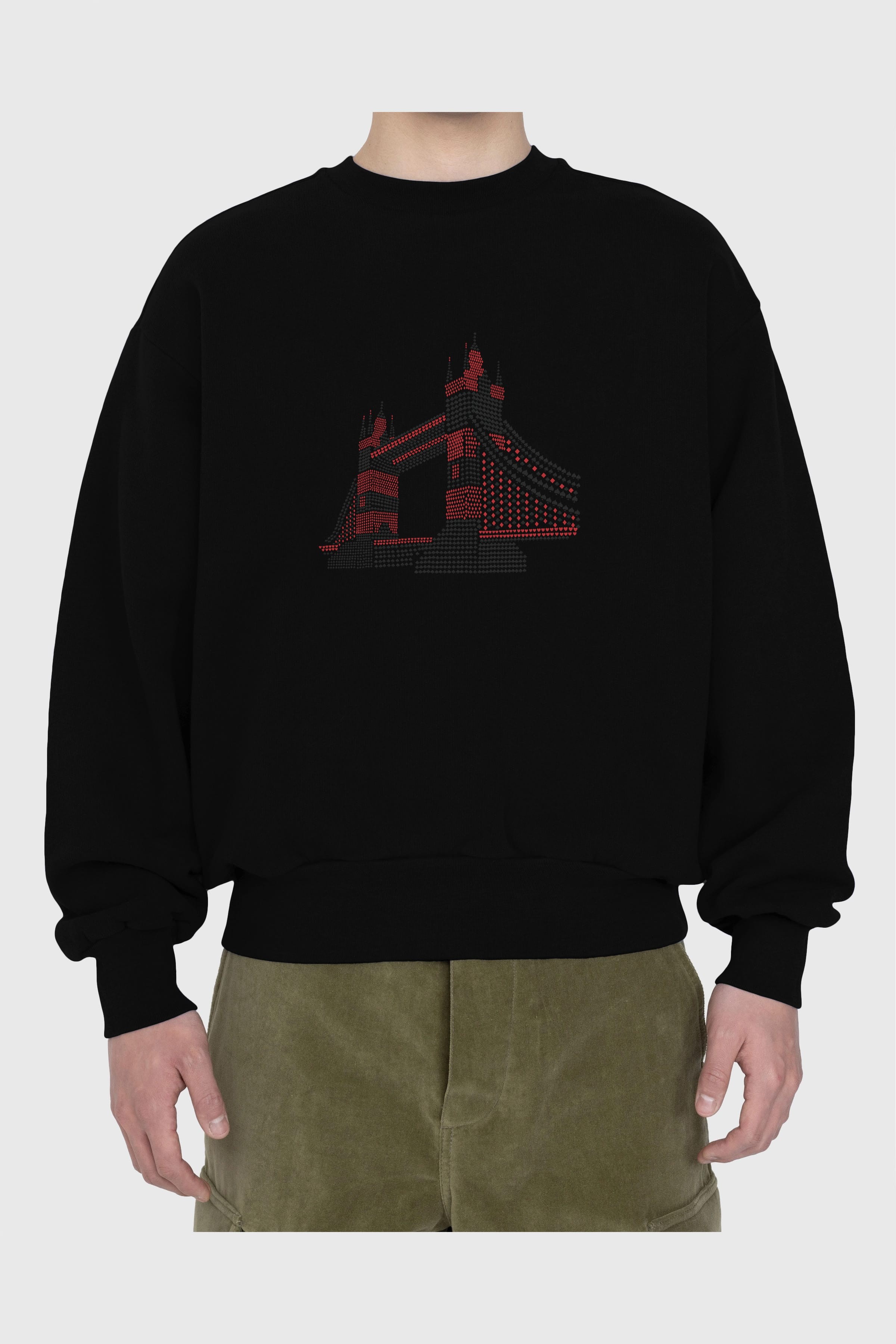 The Bridge Ön Baskılı Oversize Sweatshirt Erkek Kadın Unisex