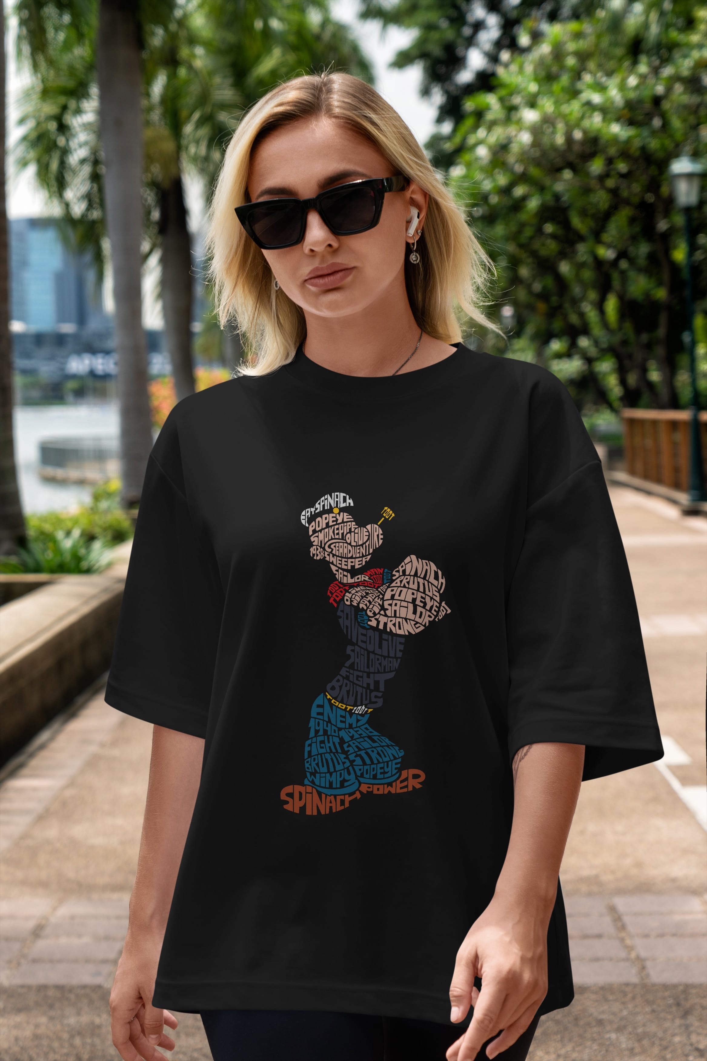 Sailorman Ön Baskılı Oversize t-shirt %100 pamuk Erkek Kadın Unisex