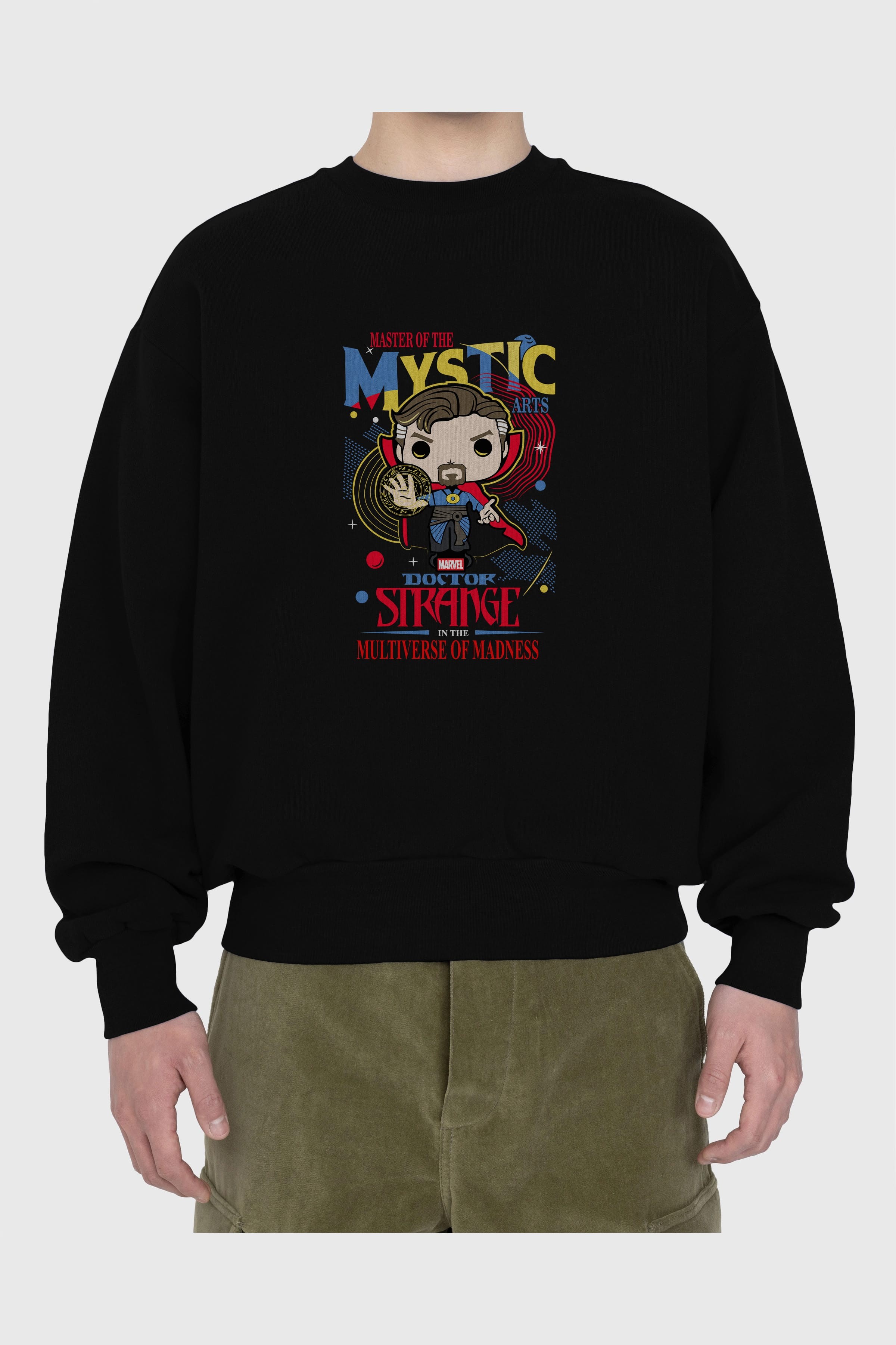 Doctor Strange Ön Baskılı Oversize Sweatshirt Erkek Kadın Unisex