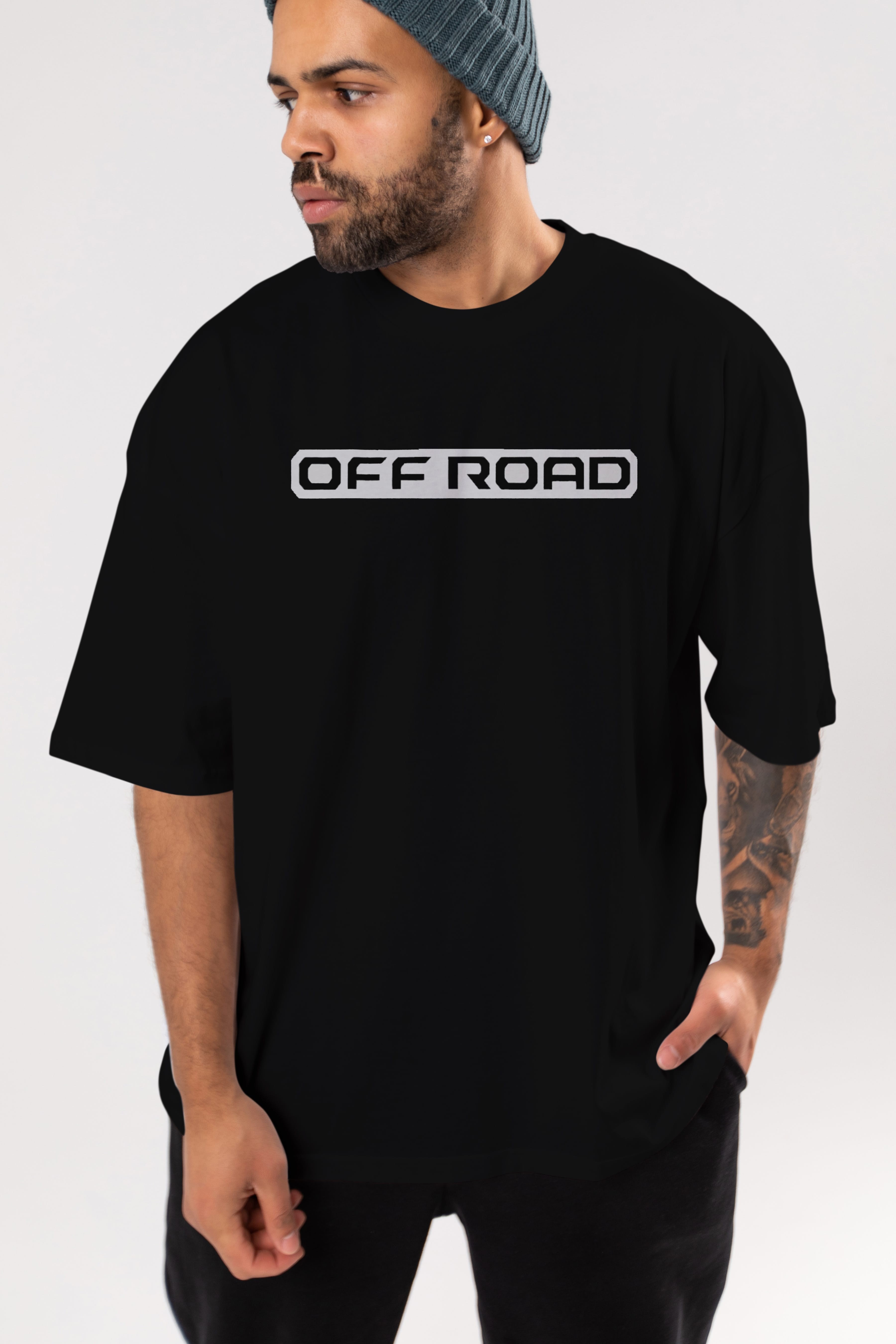 Off Road Ön Baskılı Oversize t-shirt %100 pamuk Erkek Kadın Unisex