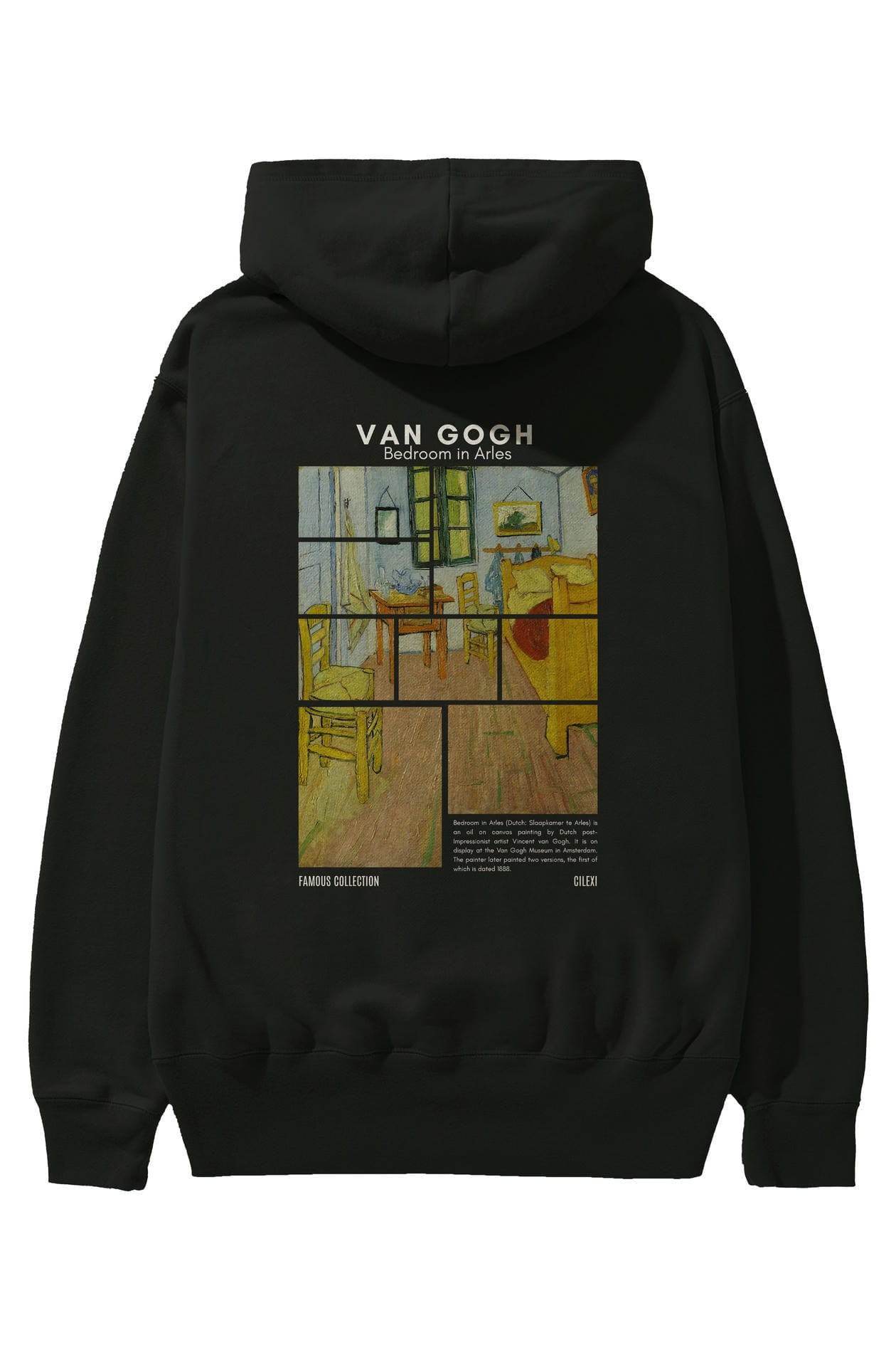 Van Gogh Arka Baskılı Hoodie Oversize Kapüşonlu Sweatshirt Erkek Kadın