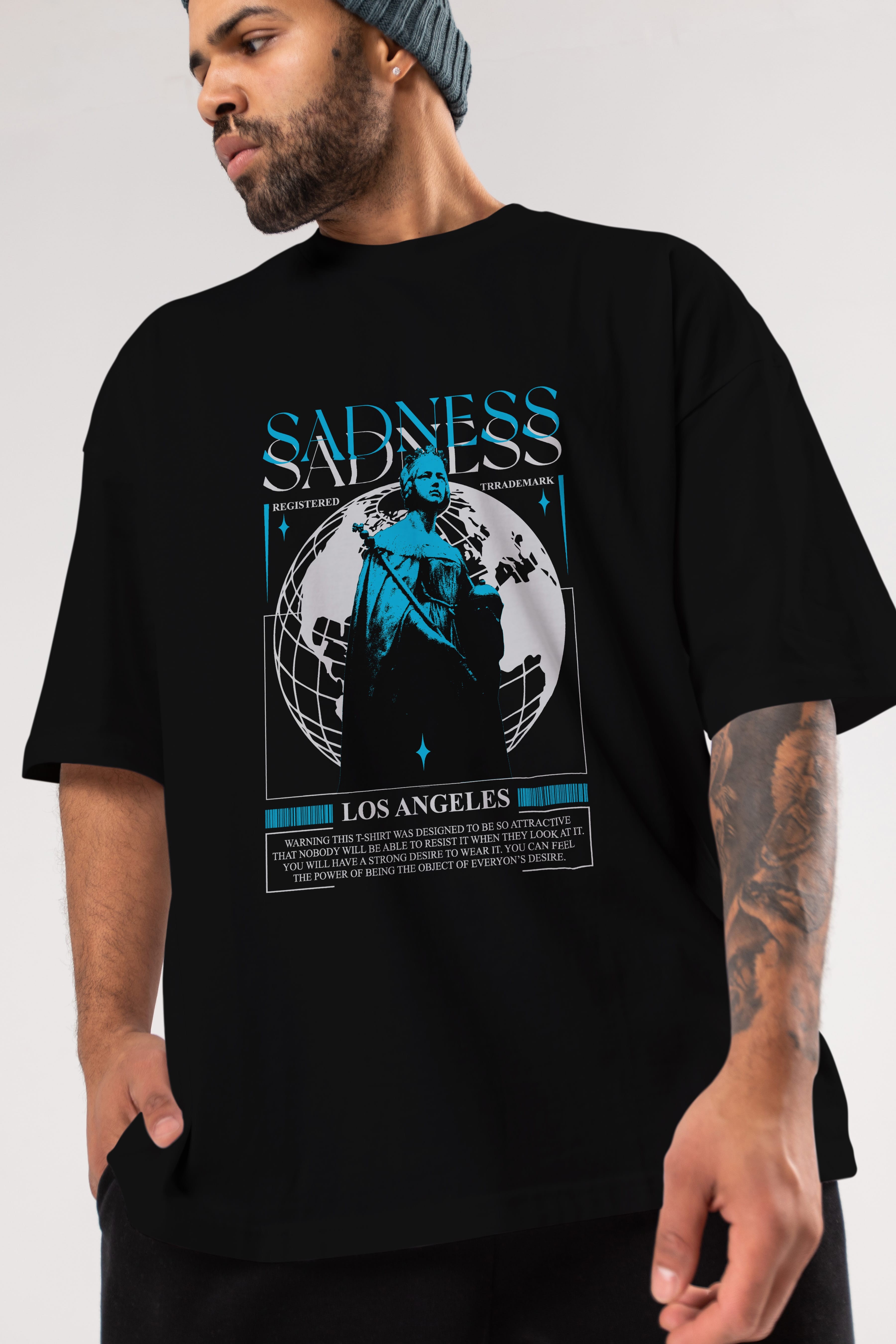 Sadness Los Angeles Ön Baskılı Oversize t-shirt Erkek Kadın Unisex