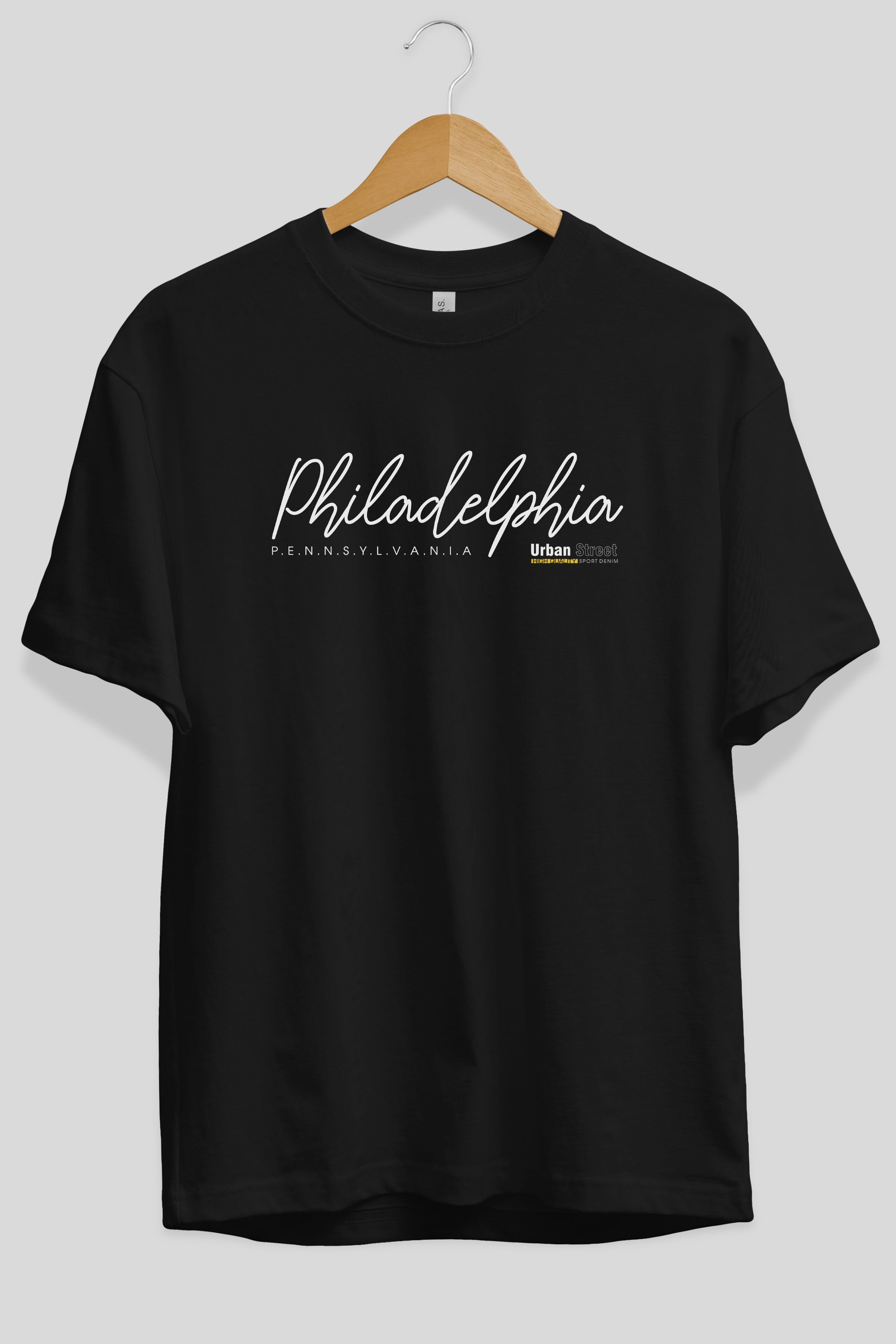 Philadelphia Urban Ön Baskılı Oversize t-shirt Erkek Kadın Unisex