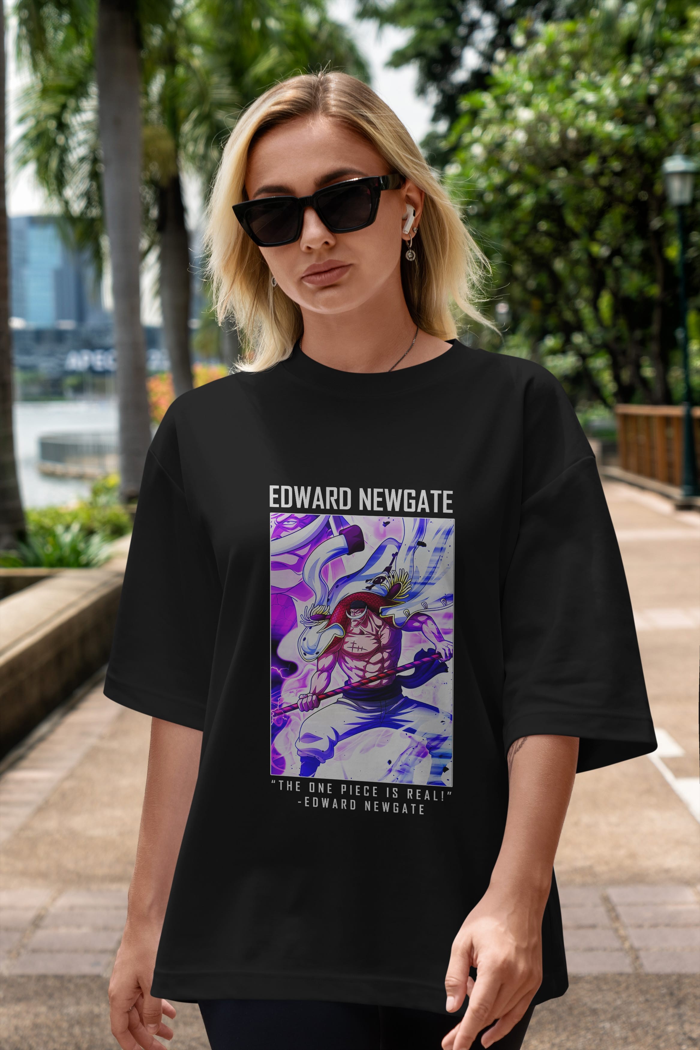 Edward Newgate Anime Ön Baskılı Oversize t-shirt Erkek Kadın Unisex