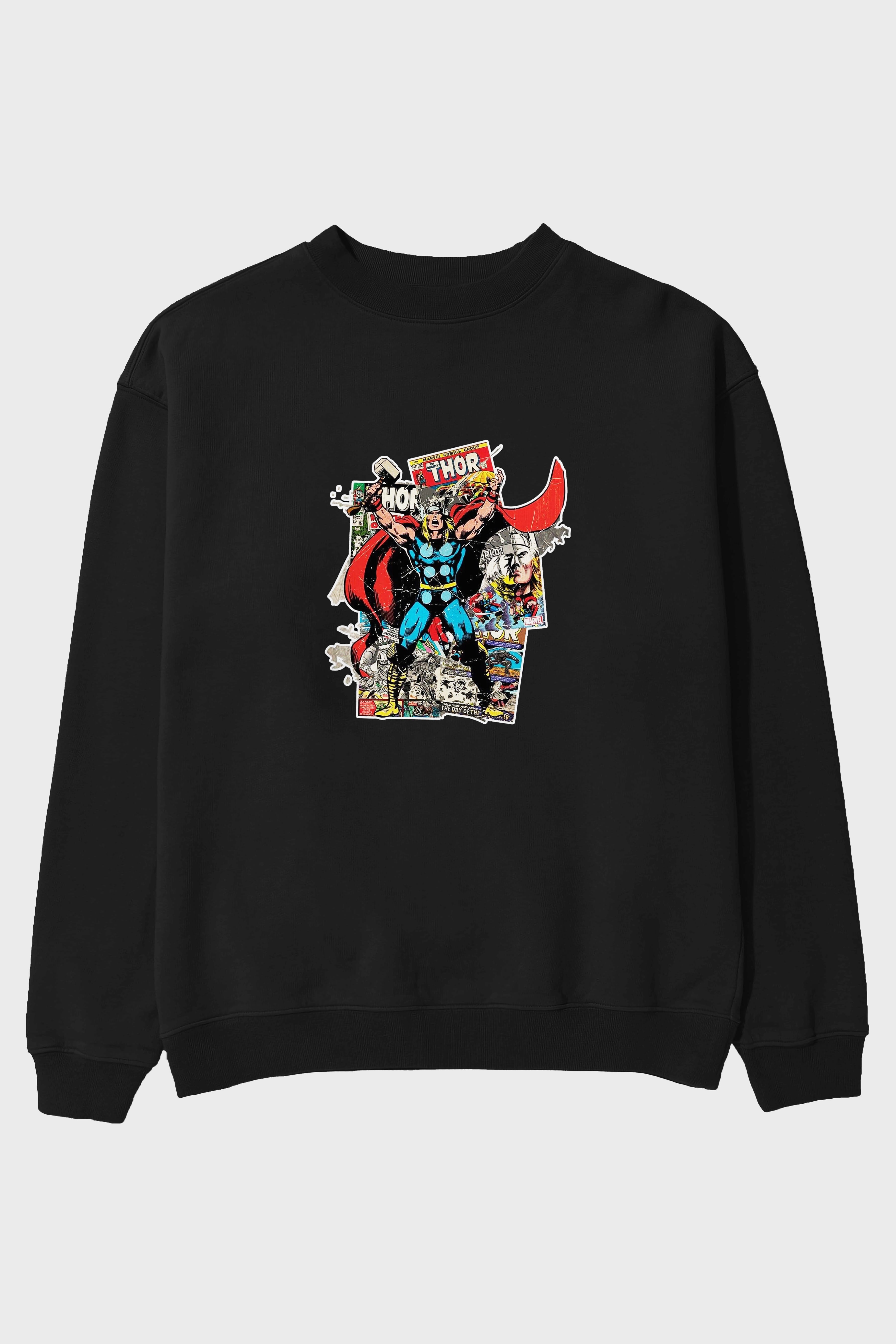 Thor (4) Ön Baskılı Oversize Sweatshirt Erkek Kadın Unisex