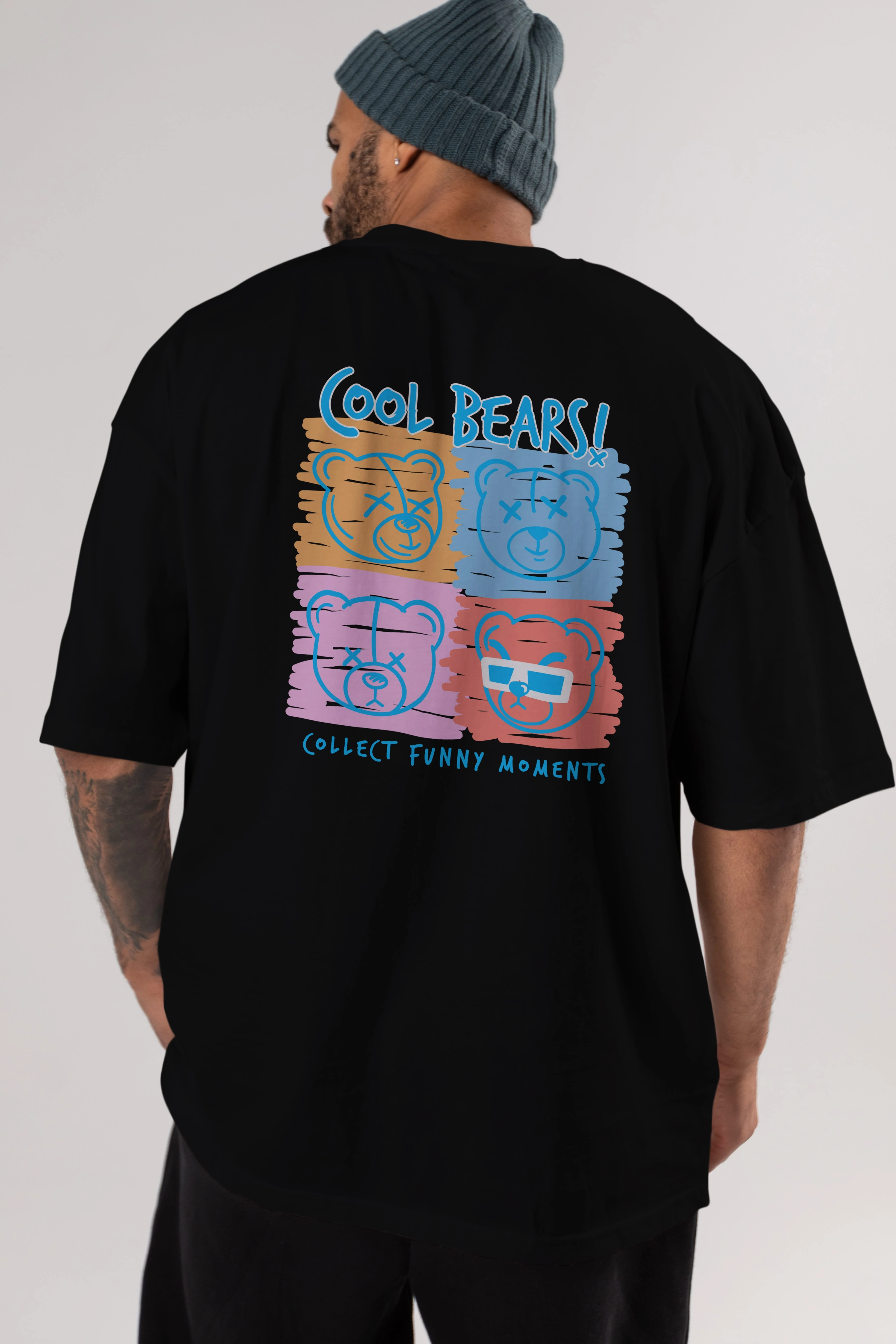 Cool Bears Arka Baskılı Oversize t-shirt Erkek Kadın Unisex