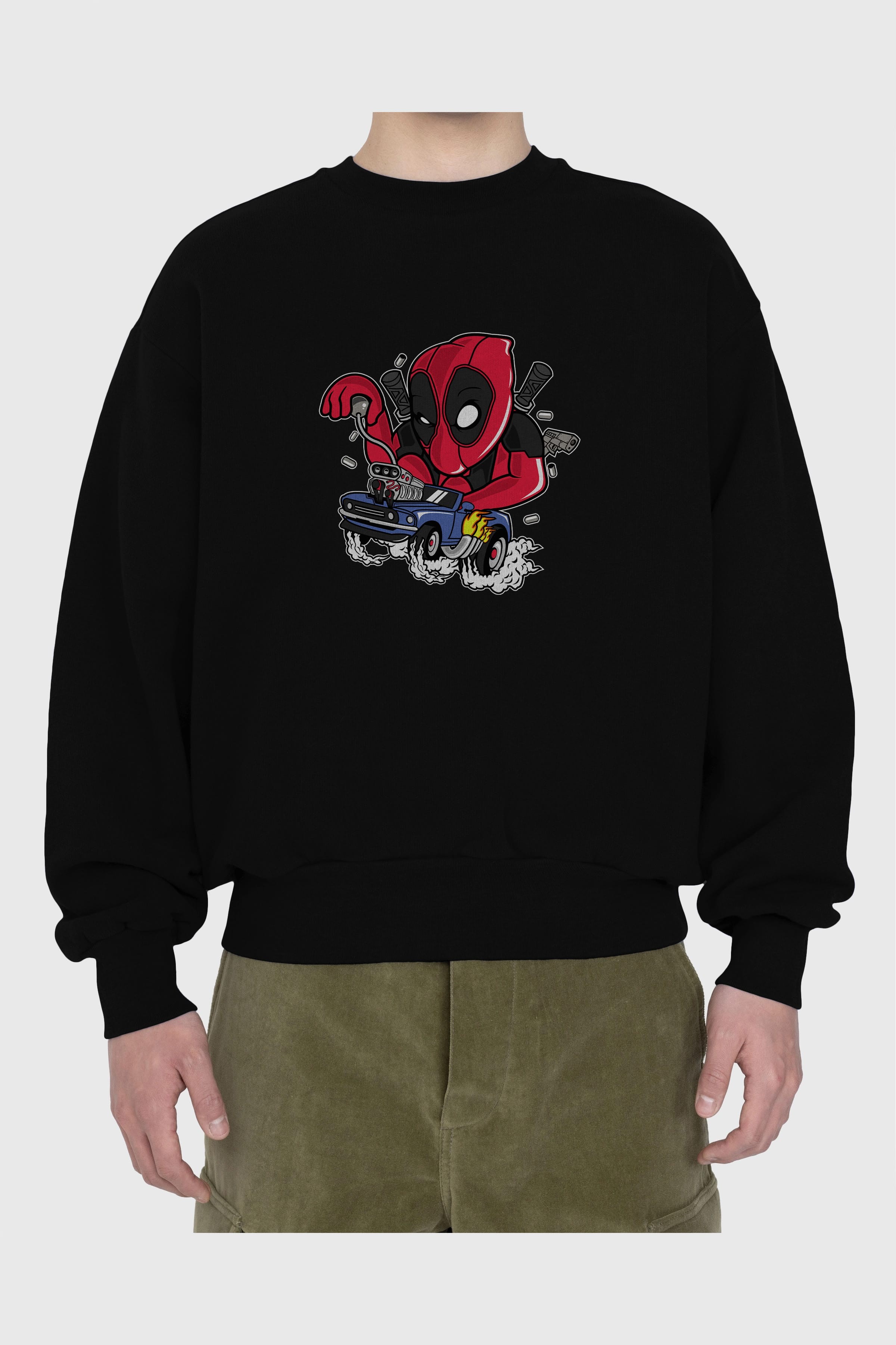 Deadpool (21) Ön Baskılı Oversize Sweatshirt Erkek Kadın Unisex