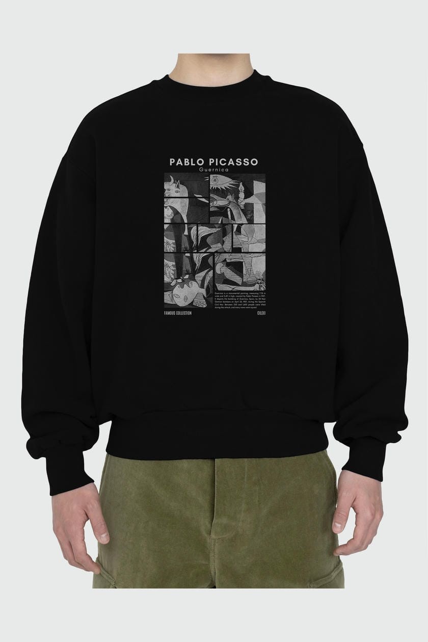 Pablo Picasso Guernica ön Baskılı Oversize Sweatshirt Erkek Kadın Unisex