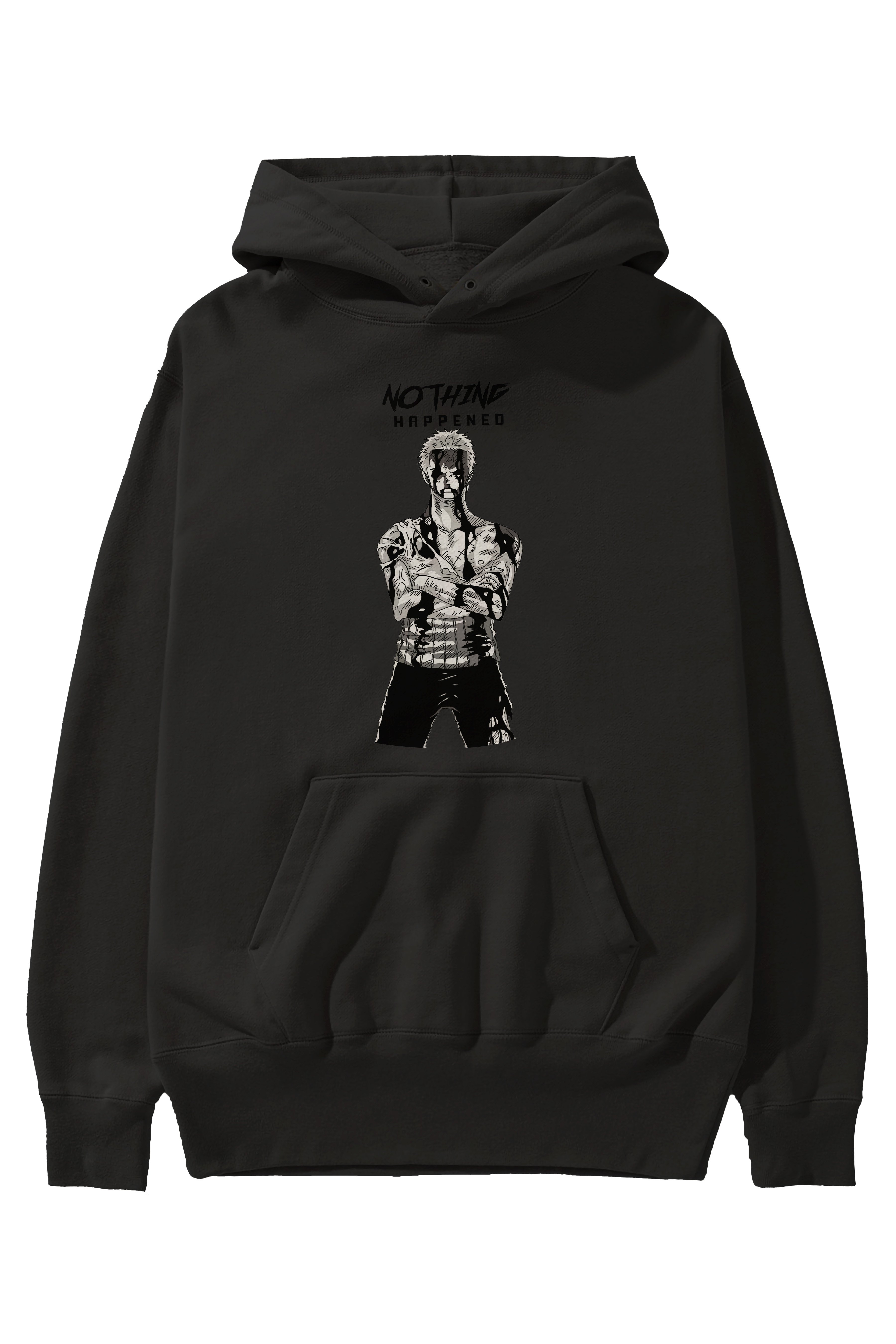 Roronoa Zoro 3 Anime Ön Baskılı Hoodie Oversize Kapüşonlu Sweatshirt Erkek Kadın Unisex