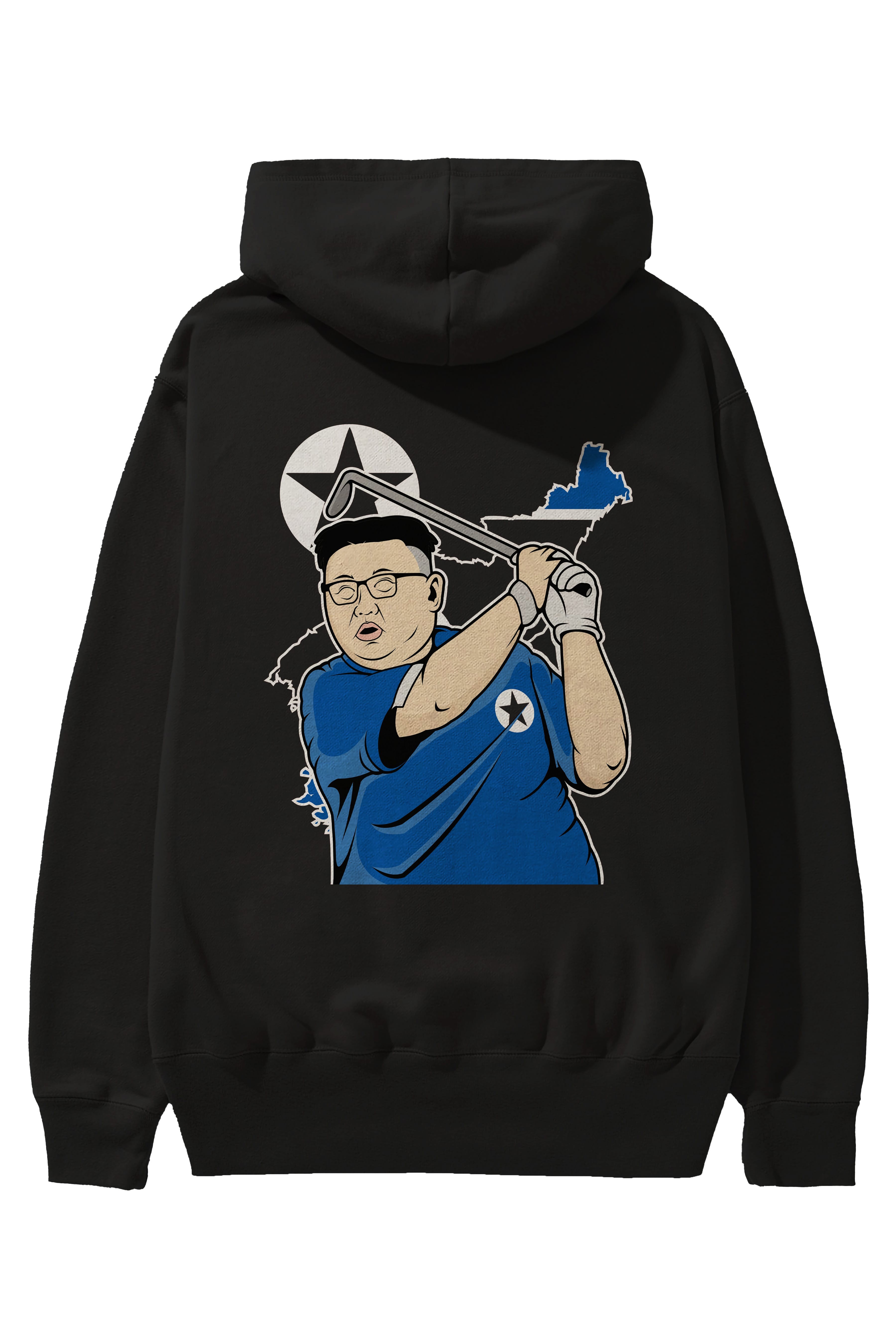 Kim Golf Arka Baskılı Hoodie Oversize Kapüşonlu Sweatshirt Erkek Kadın Unisex