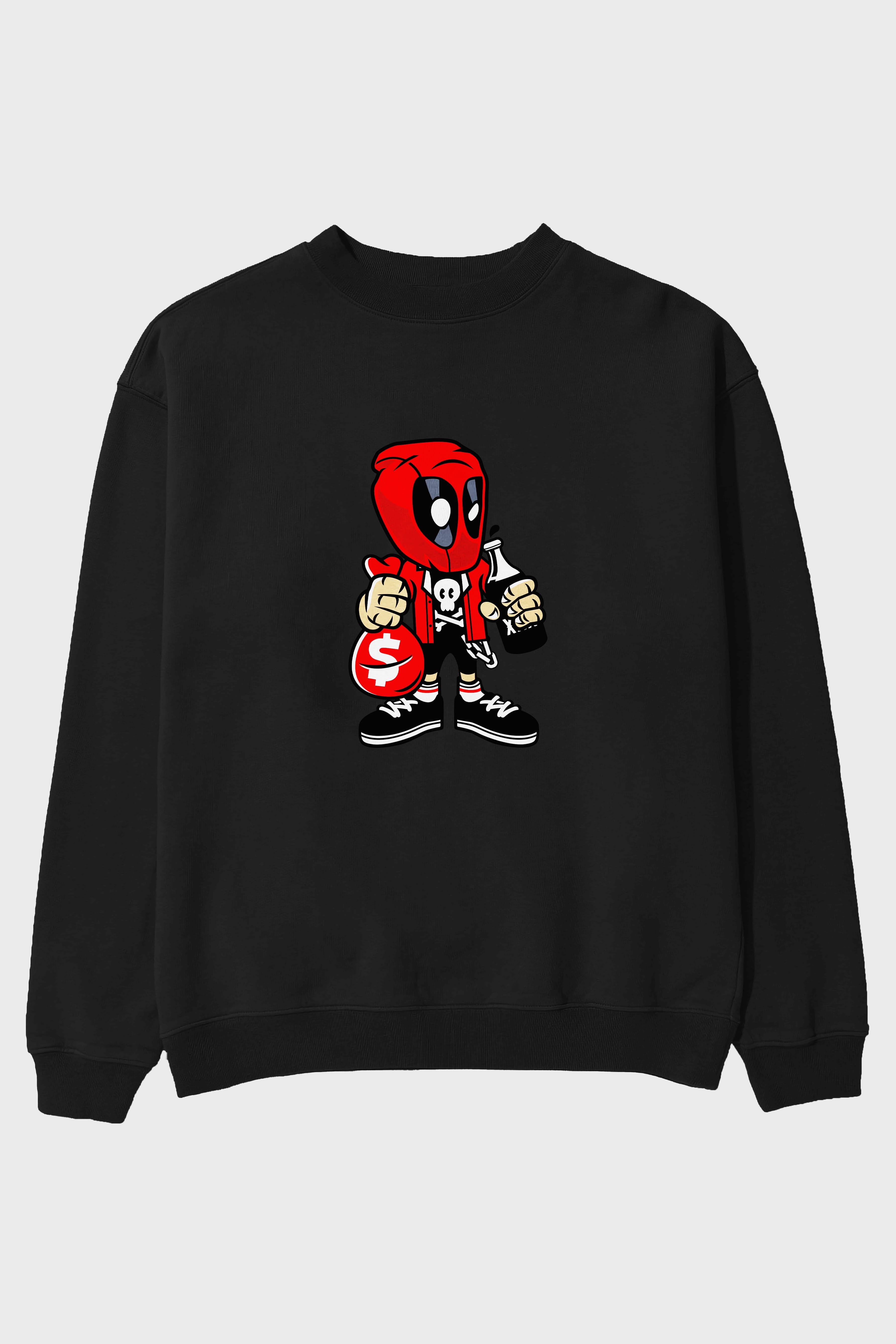 Deadpool (20) Ön Baskılı Oversize Sweatshirt Erkek Kadın Unisex