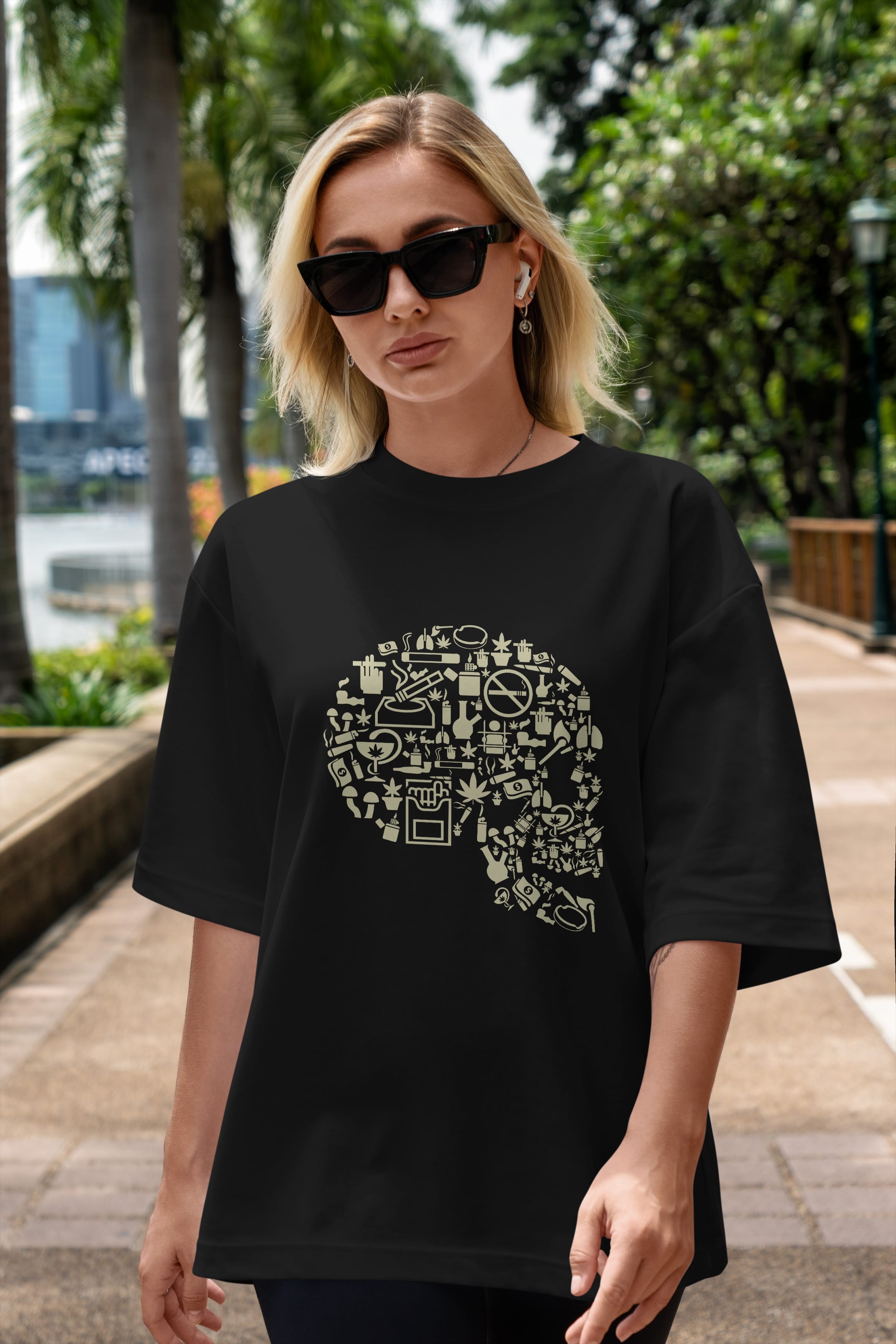 Smoking Kills Ön Baskılı Oversize t-shirt %100 pamuk Erkek Kadın Unisex