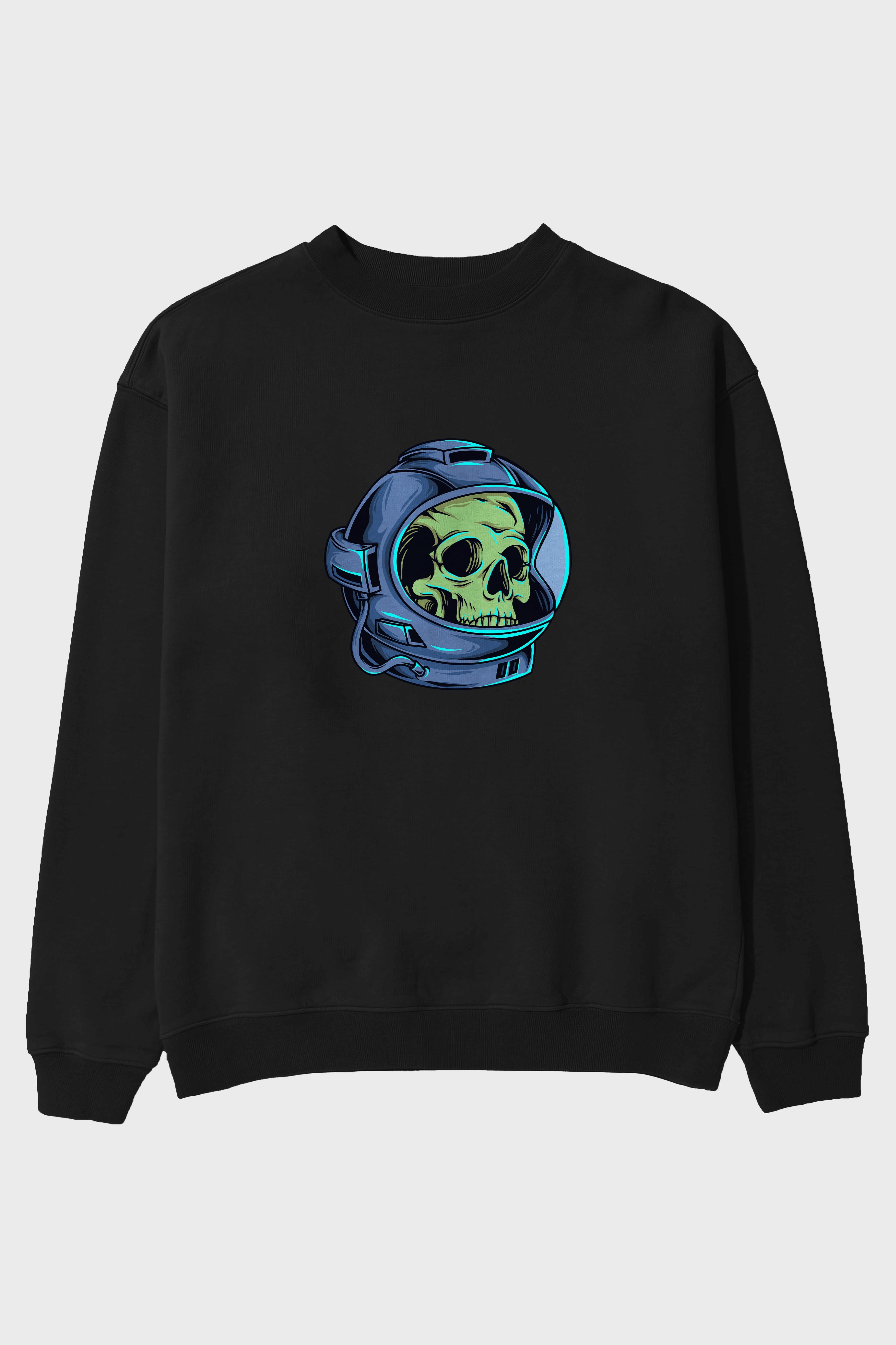 Astroskull Ön Baskılı Oversize Sweatshirt Erkek Kadın Unisex