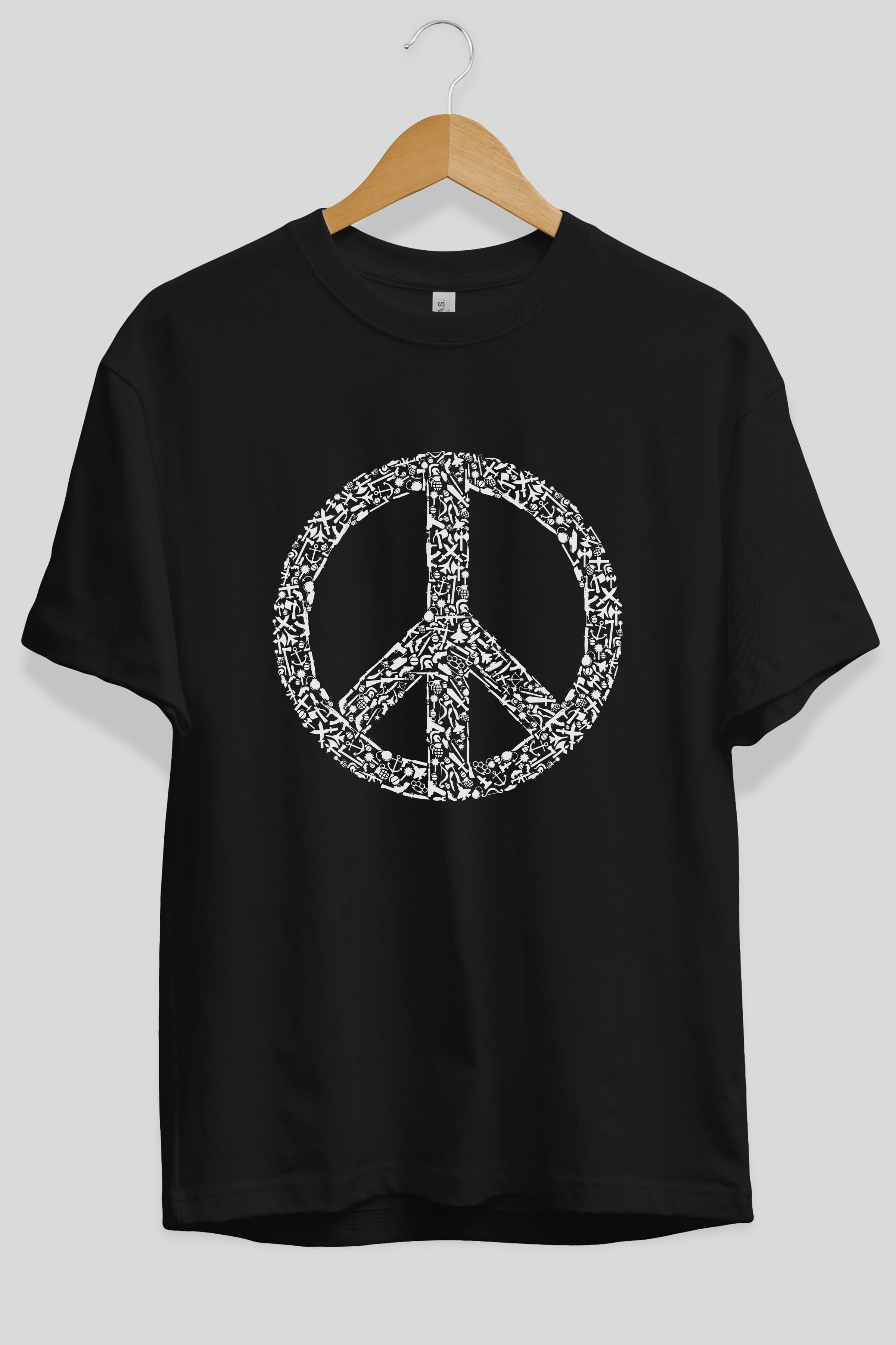 War Peace Ön Baskılı Oversize t-shirt %100 pamuk Erkek Kadın Unisex