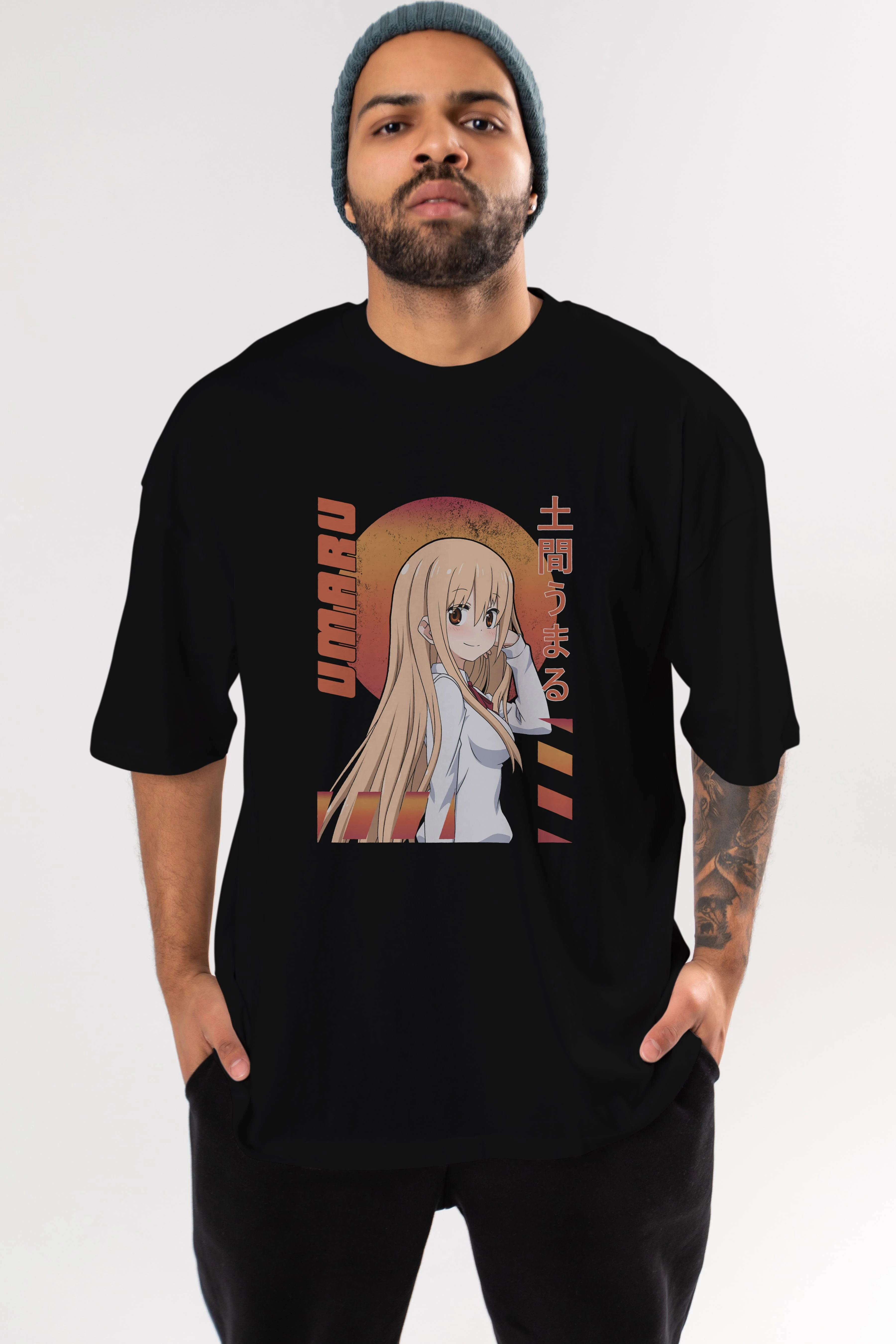 Umaru Doma 5 Anime Ön Baskılı Oversize t-shirt %100 pamuk Erkek Kadın Unisex